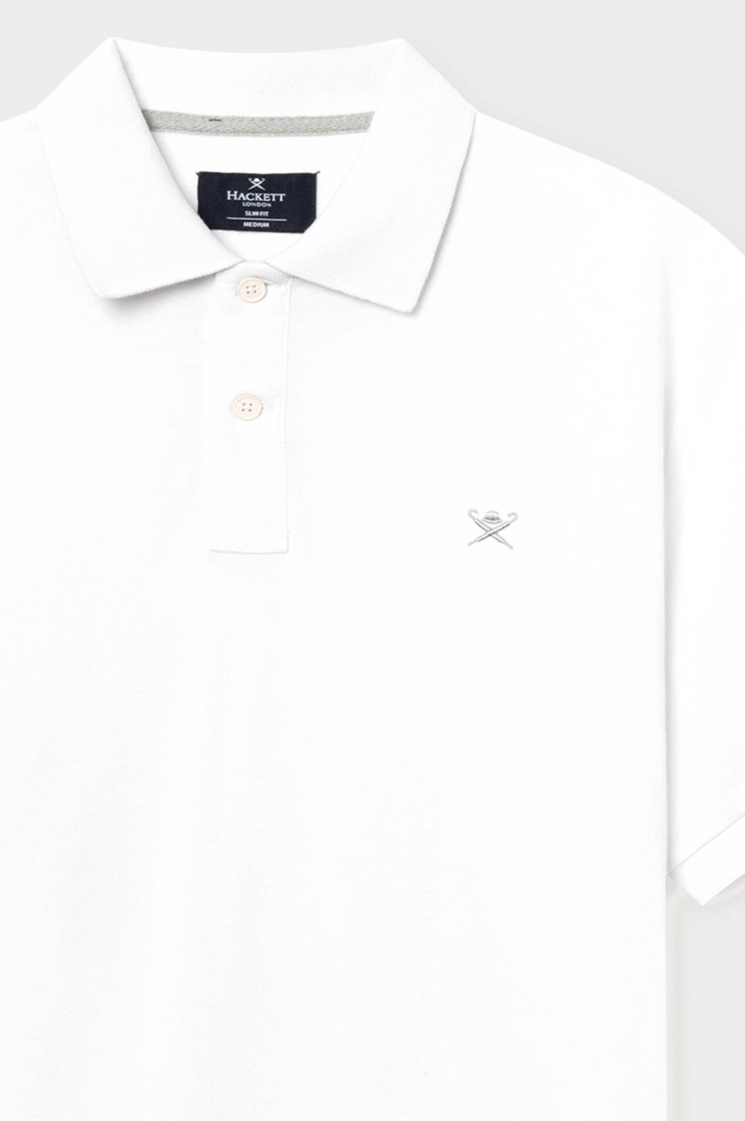 Polo-Shirt mit gesticktem Logo in Weiß