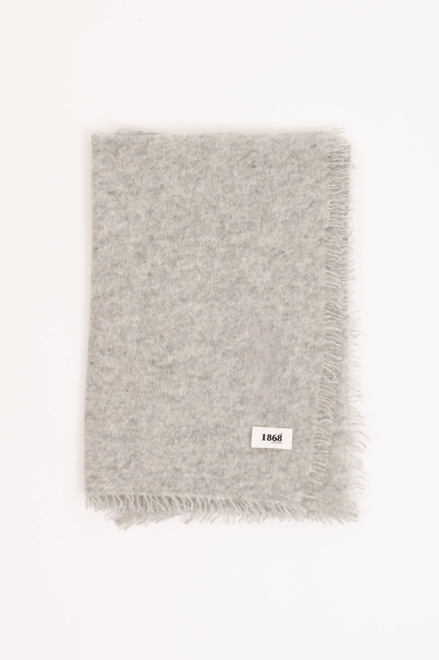 Doppelfädiger Cashmere Schal in Hellgrau meliert Doppelfädiger Cashmere Schal in Hellgrau meliert