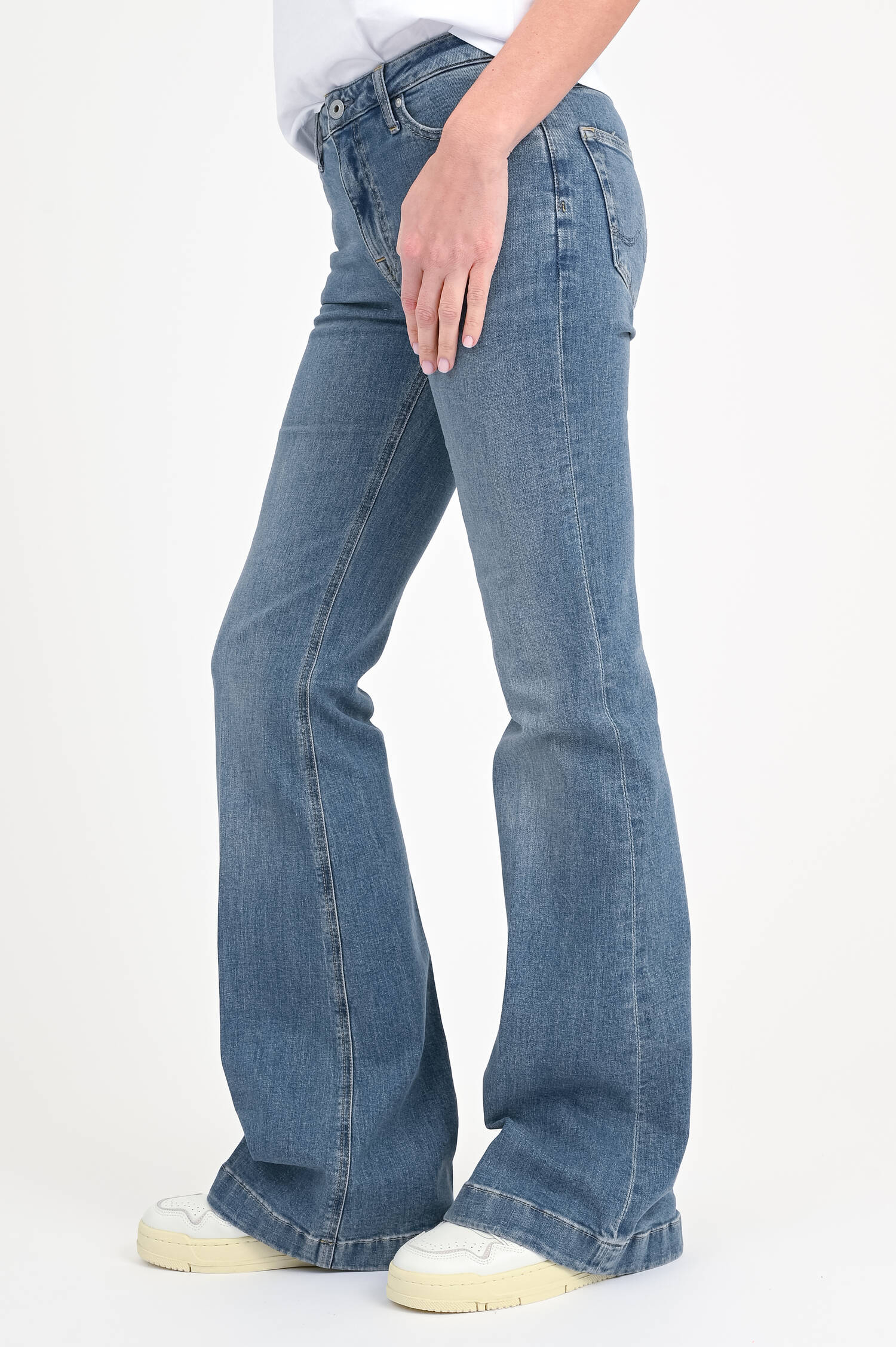 Wide Leg Jeans TROPEA in Mittelblau