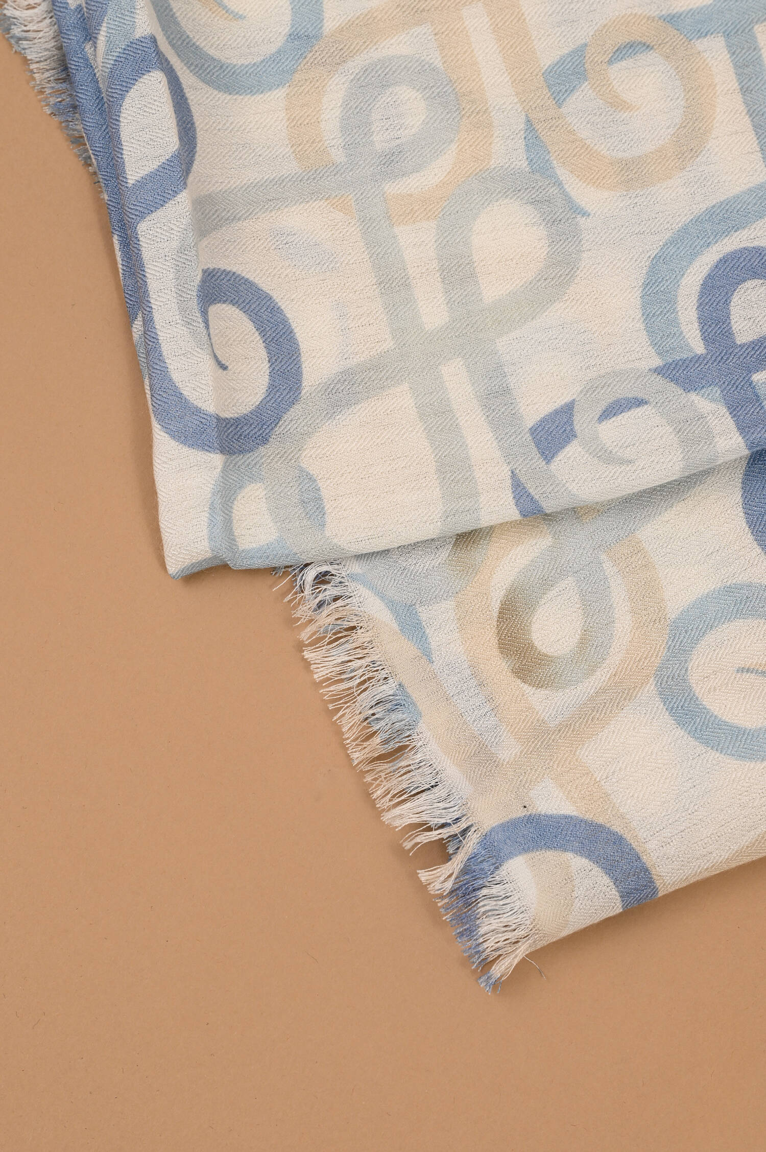 Schal HYDABIG in Blau gemustert