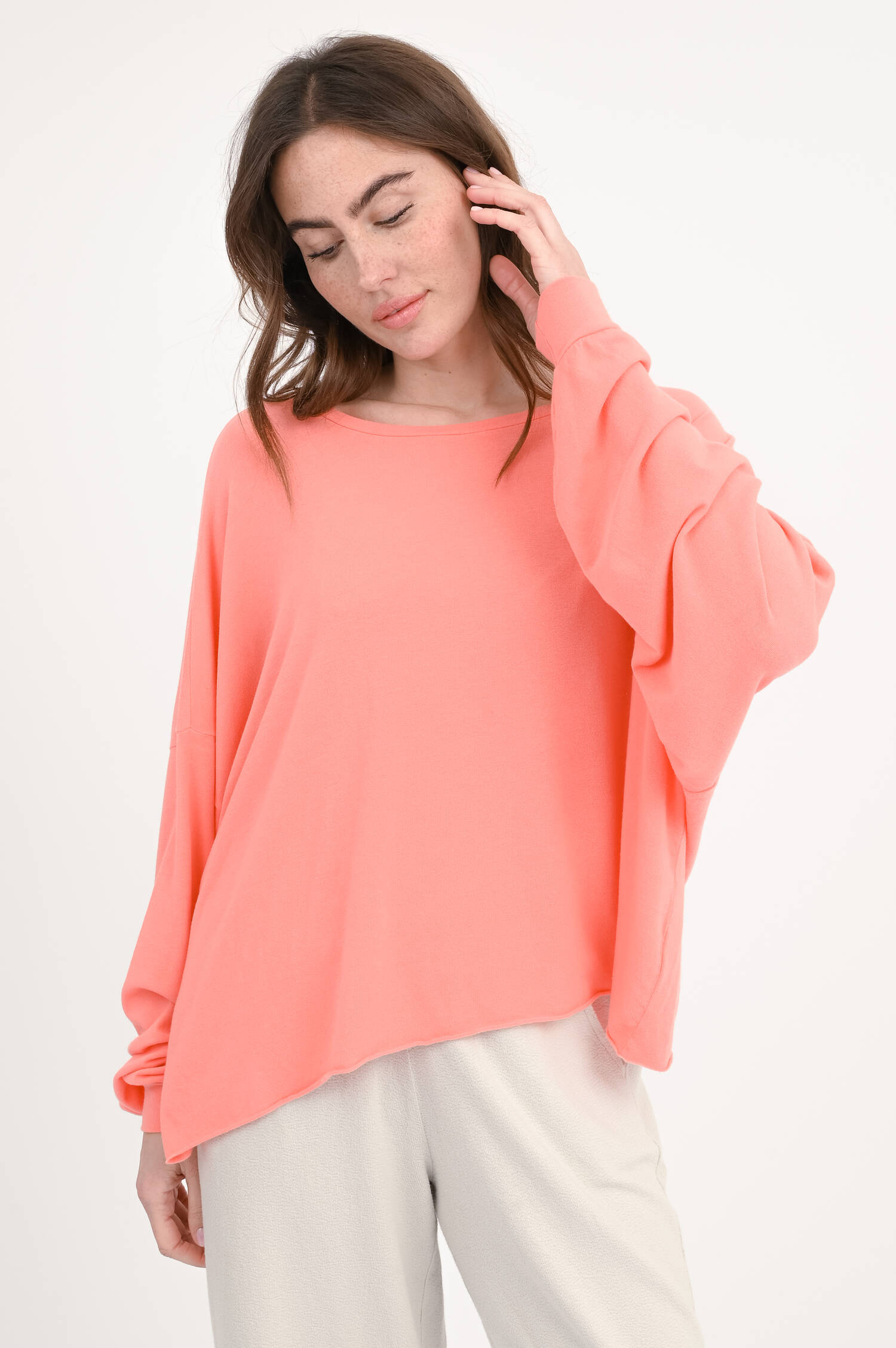 Langarm-Shirt MOMO in Papaya