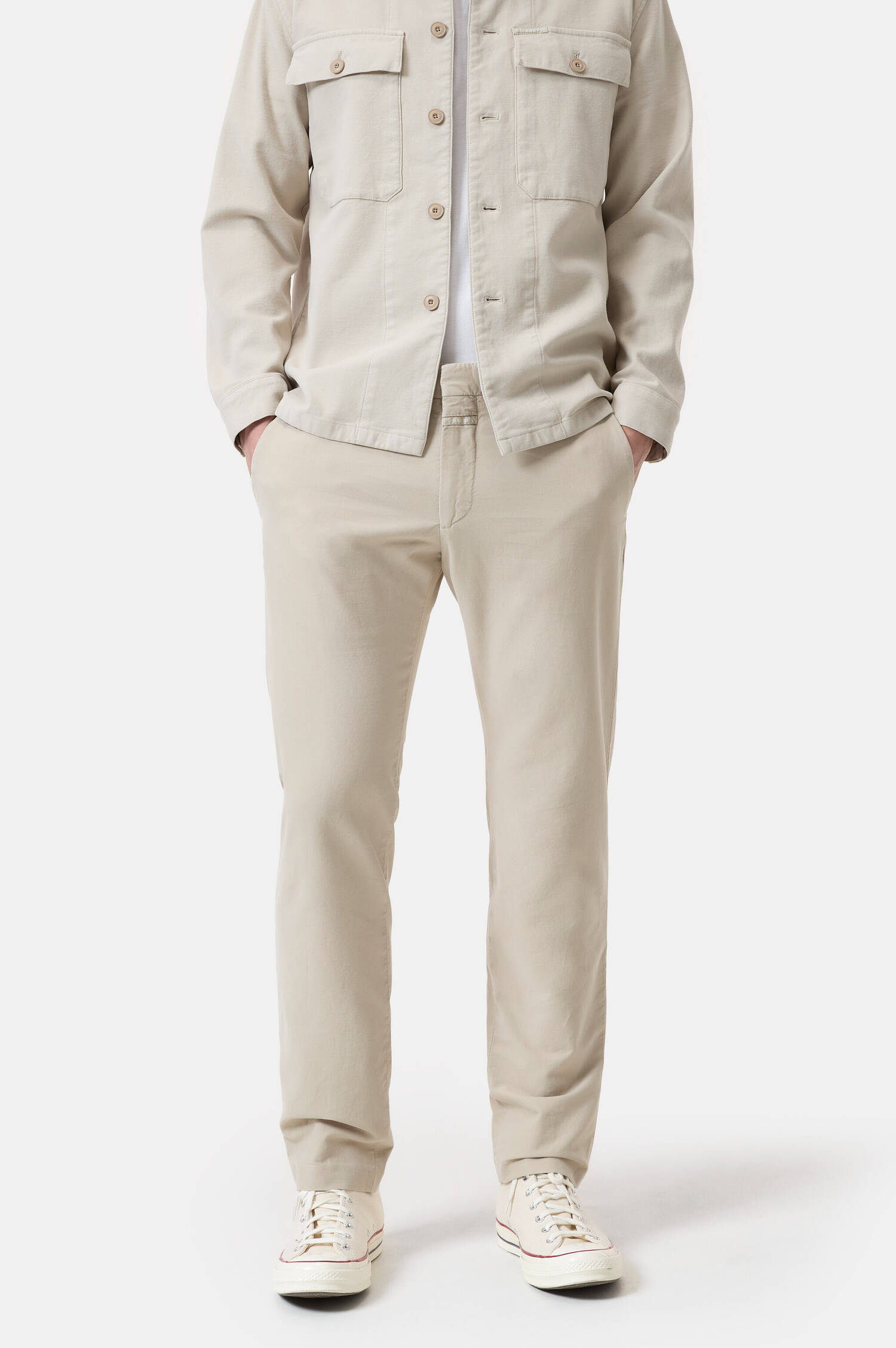 Baumwollhose CLIFTON TRUE in Silt Grey