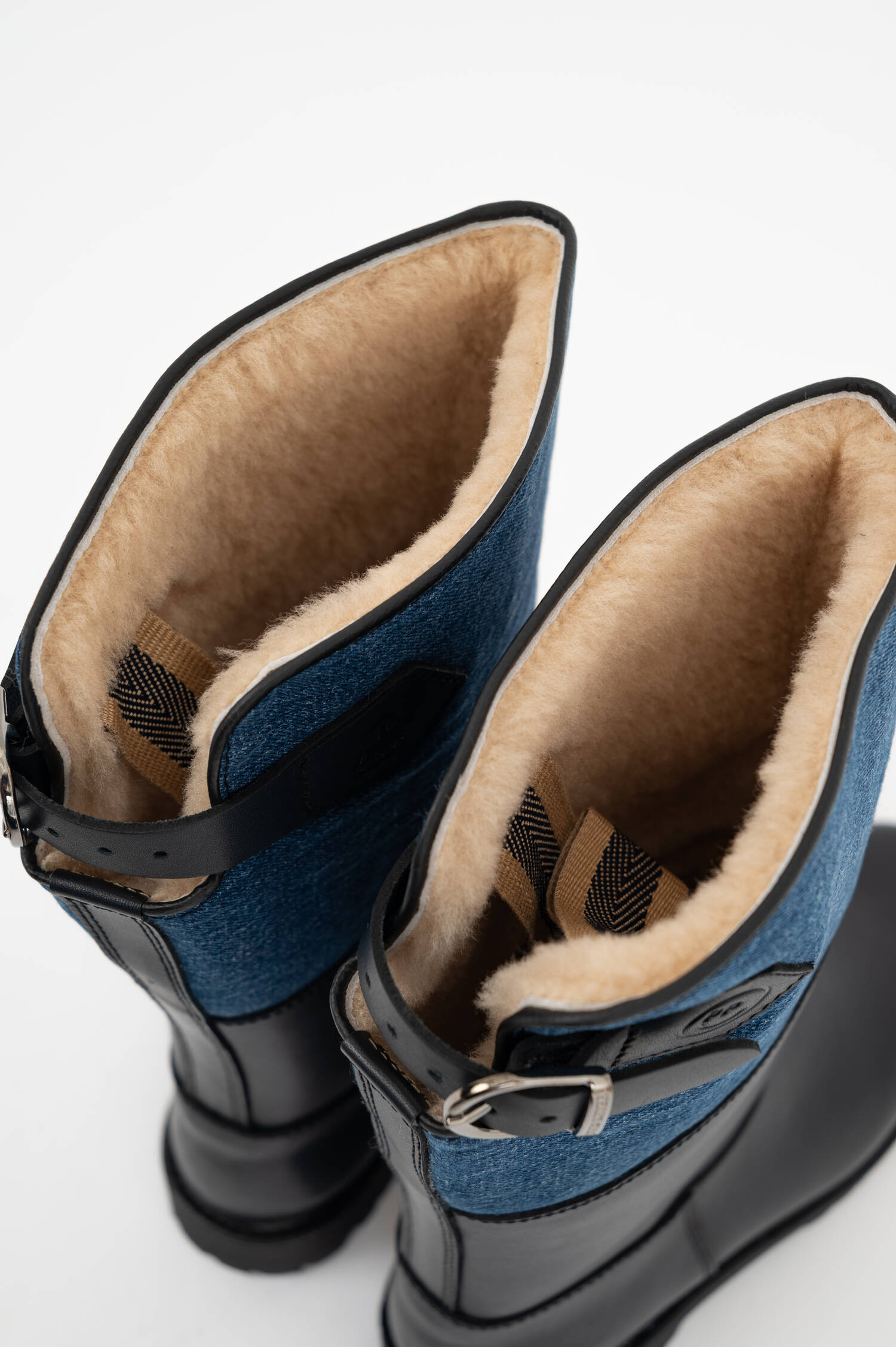 Lederstiefel MARONIBRATER in Blau/Schwarz