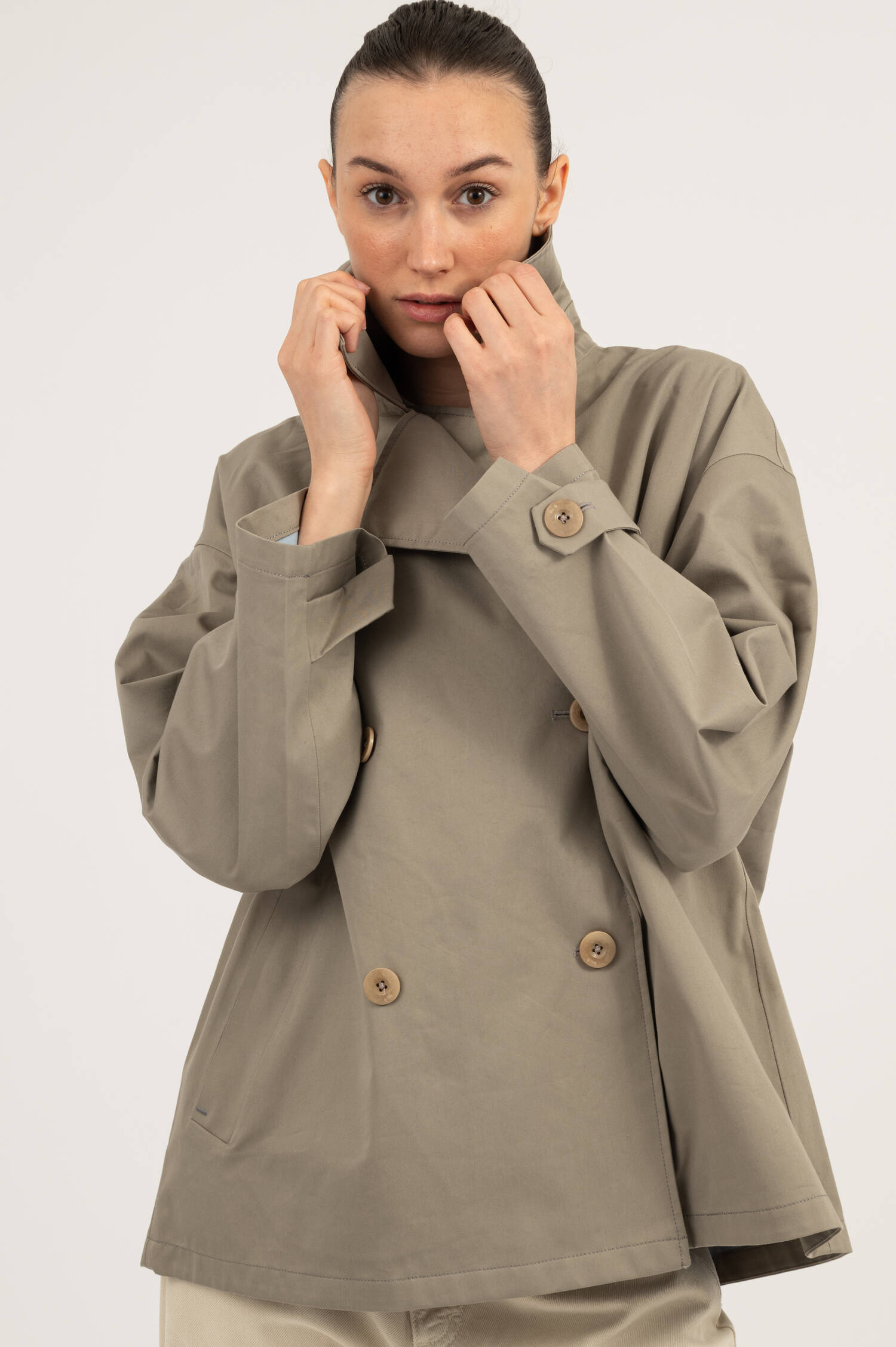 Wasserabweisender Trenchcoat HEATHER in Rauchbeige