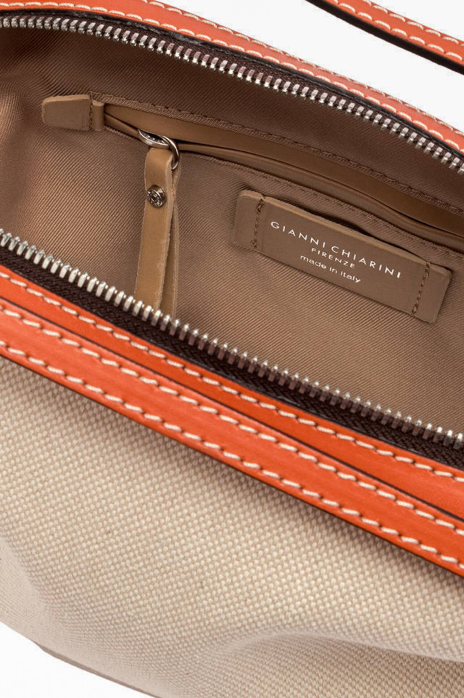 Kleine Tasche ALIFA in Natur/Orange