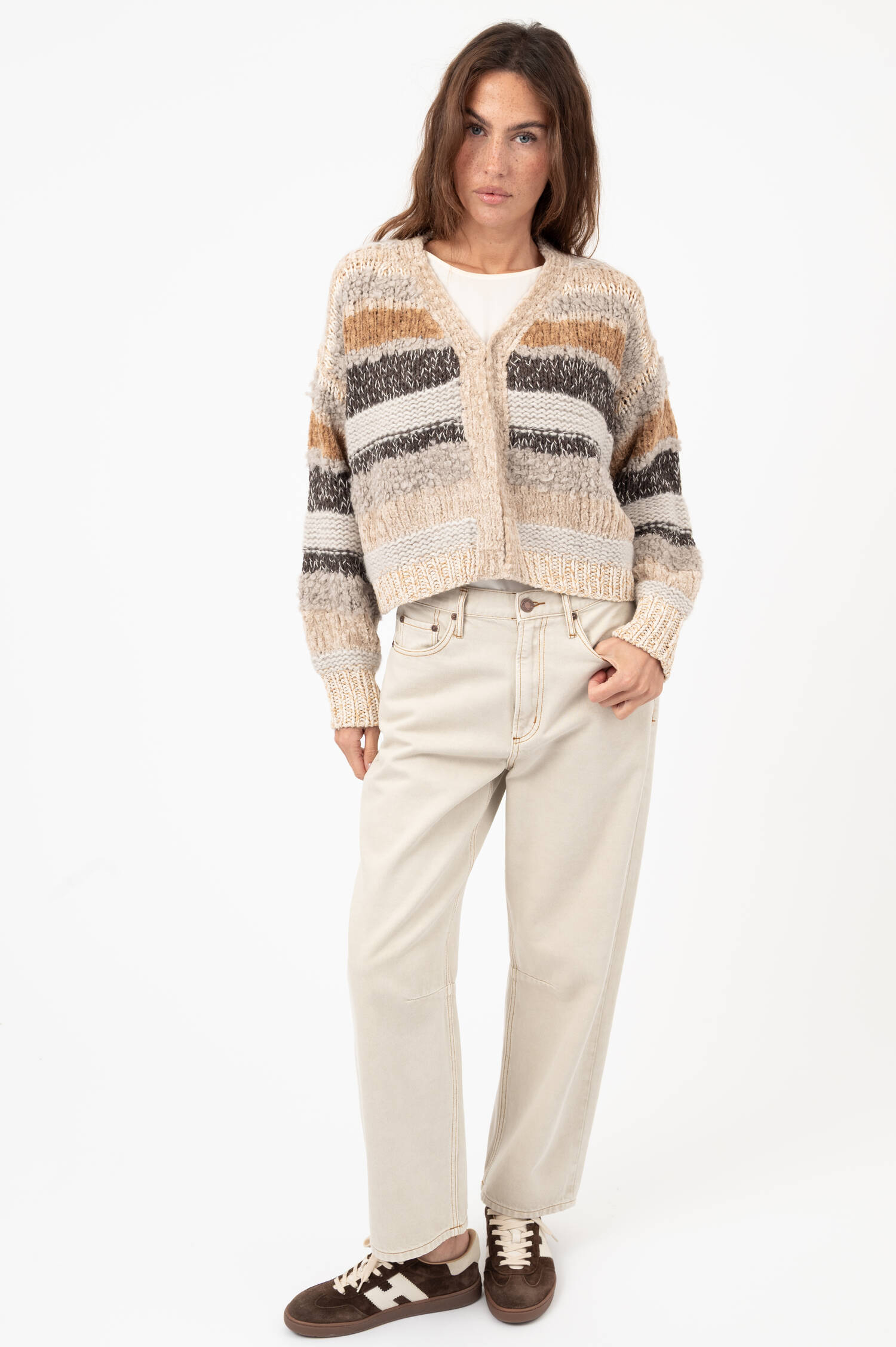 Multi-Garn-Cardigan in Beige Multi-Garn-Cardigan in Beige