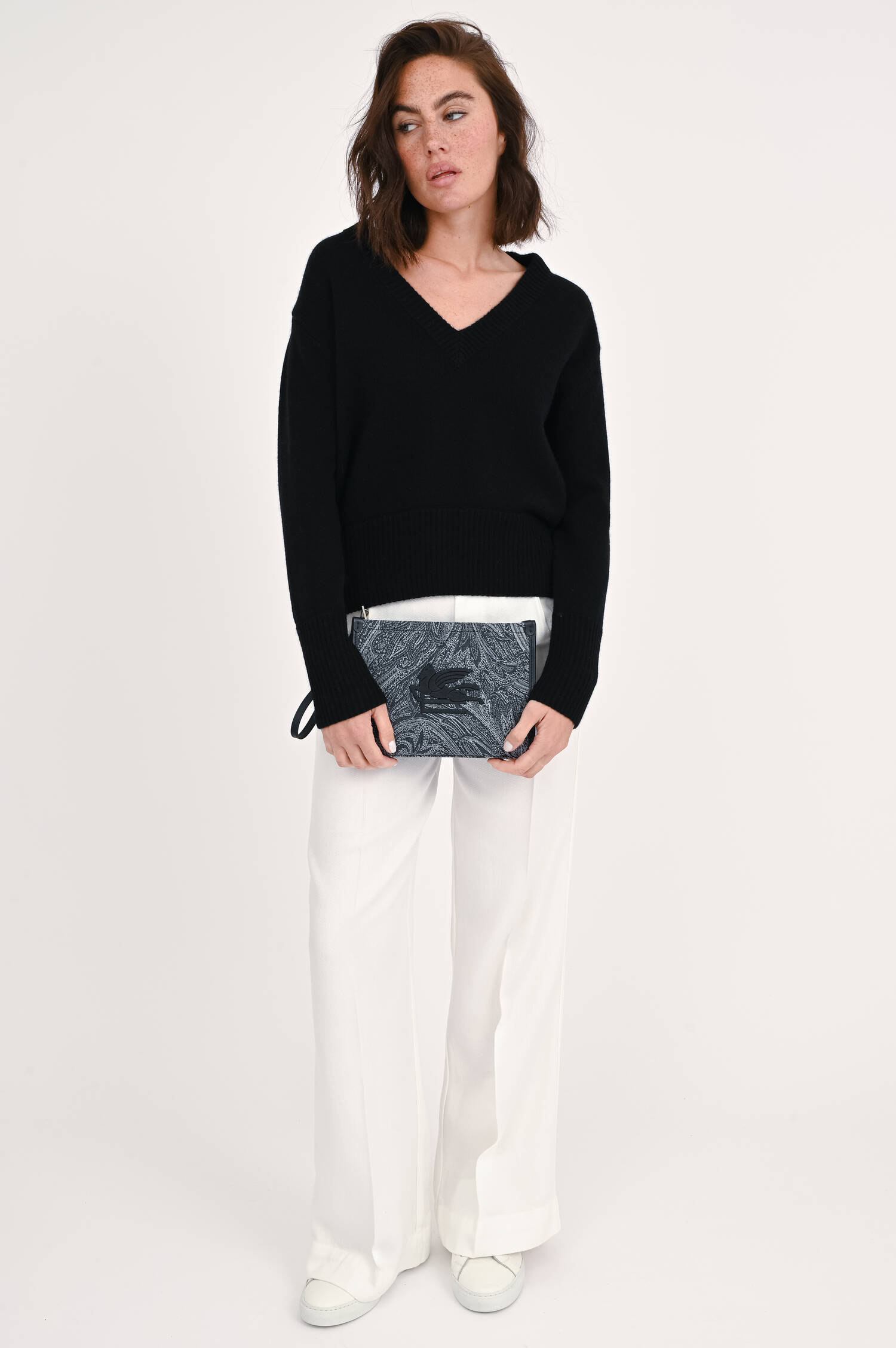 Pullover aus Cashmere-Mix in Schwarz