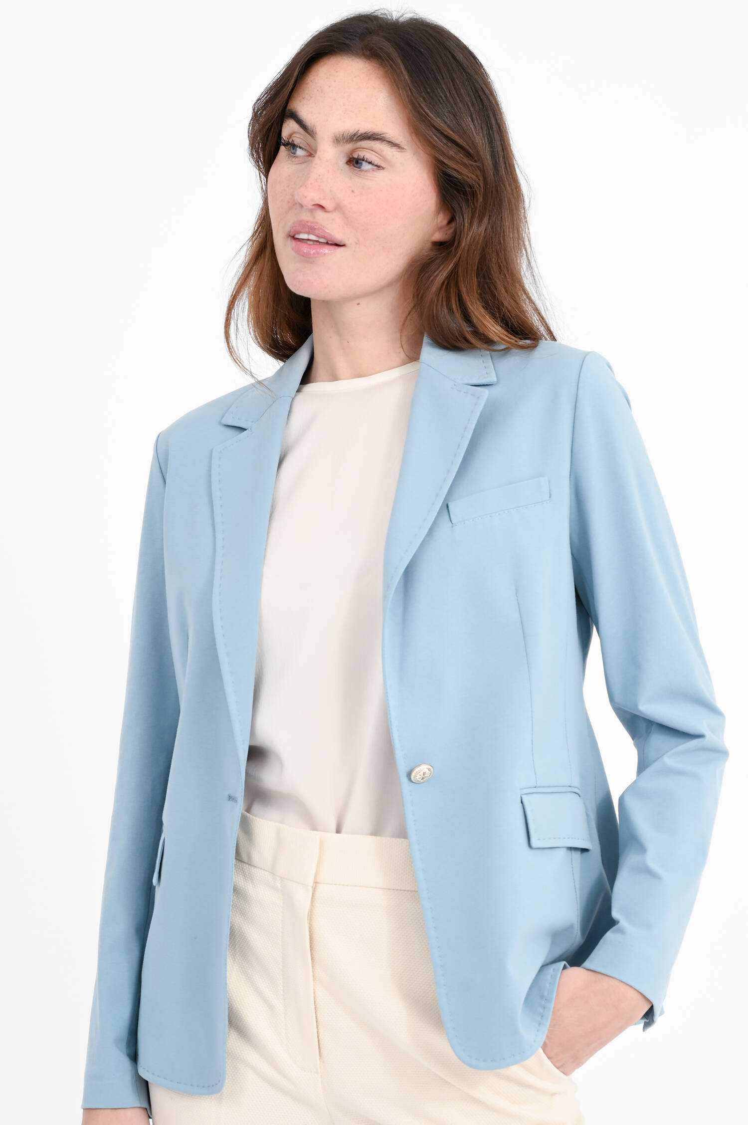 Jersey Blazer in Hellblau