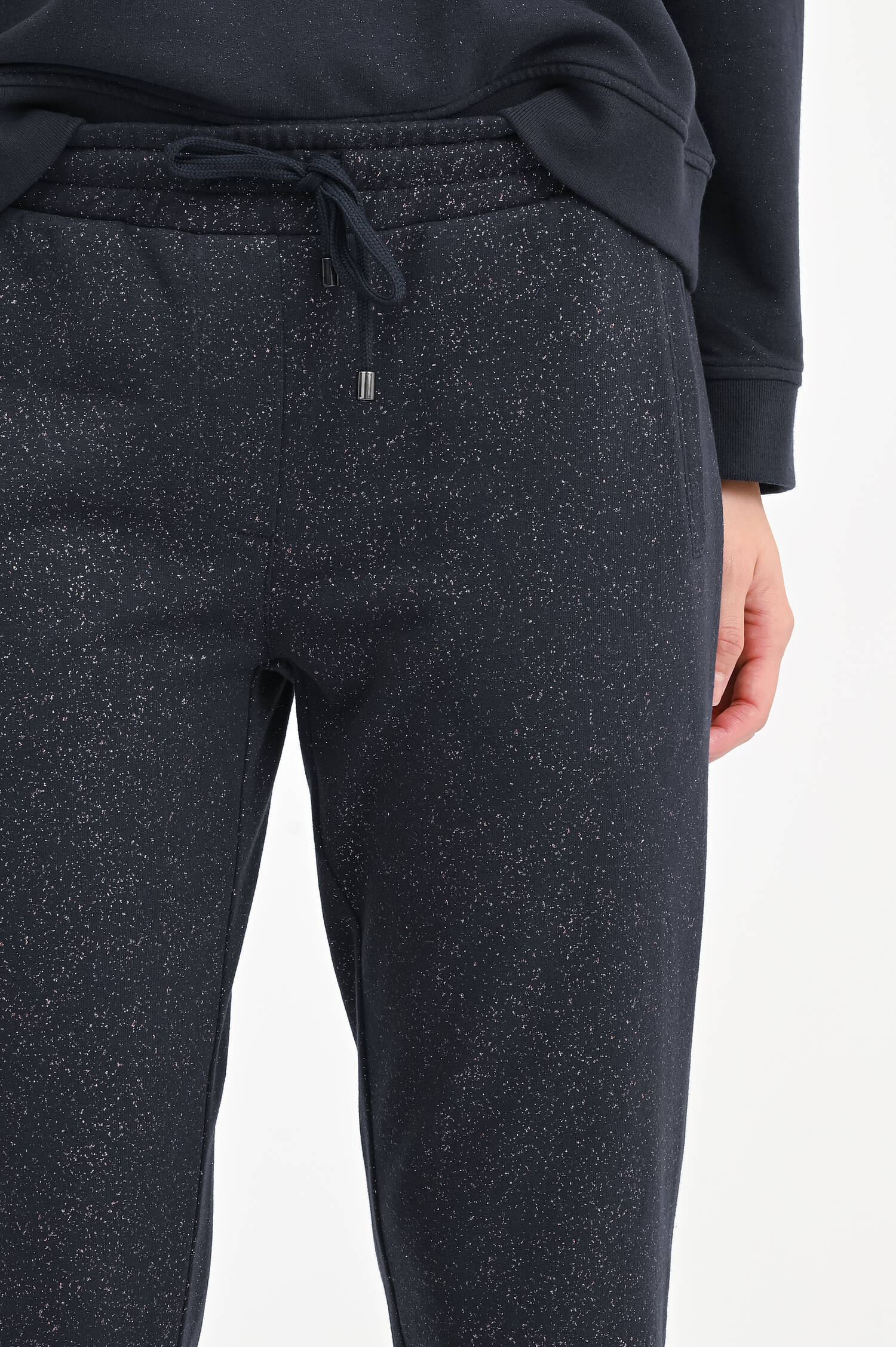 Glitzer-Sweatpants in Midnight