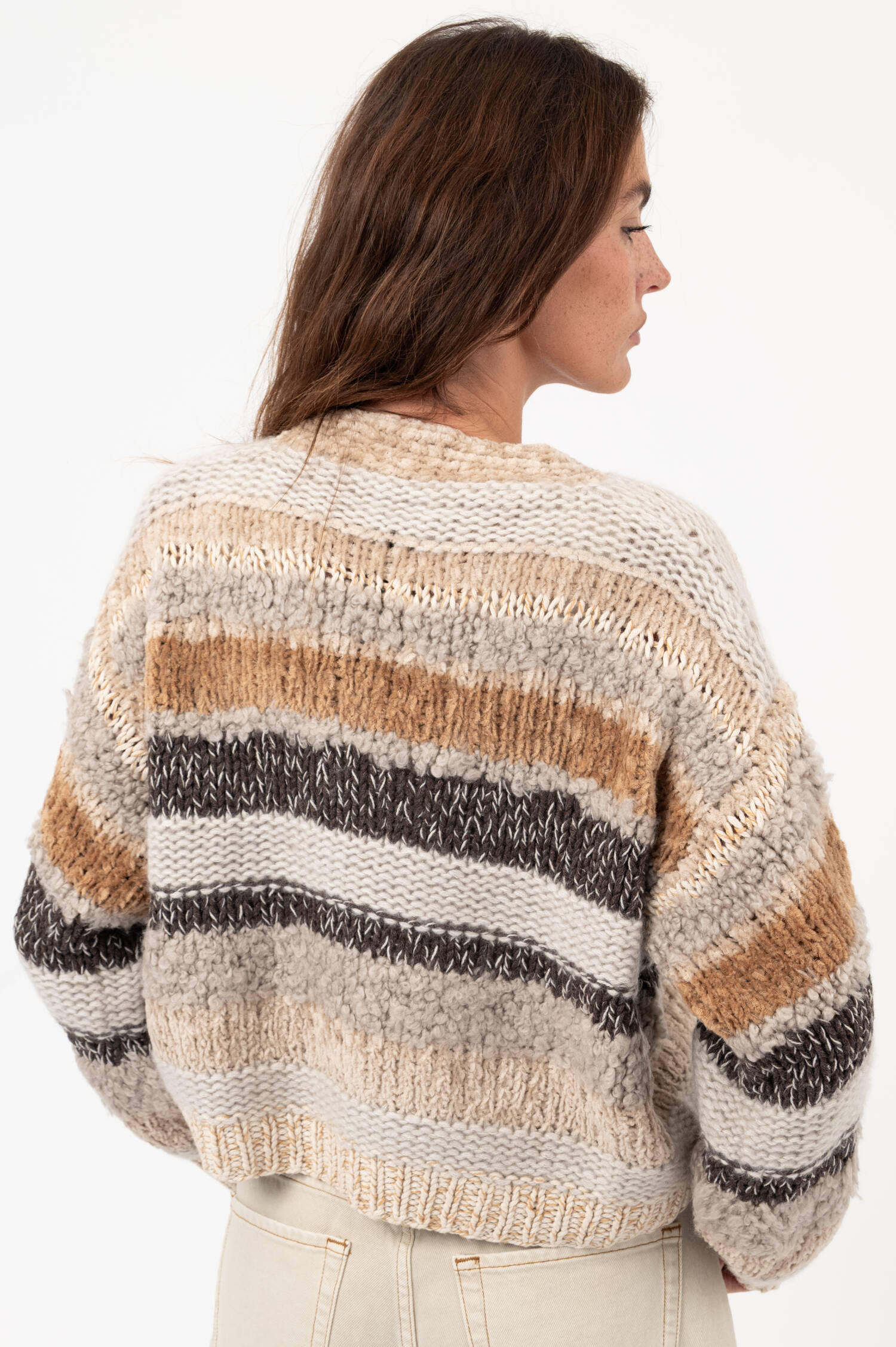 Multi-Garn-Cardigan in Beige Multi-Garn-Cardigan in Beige