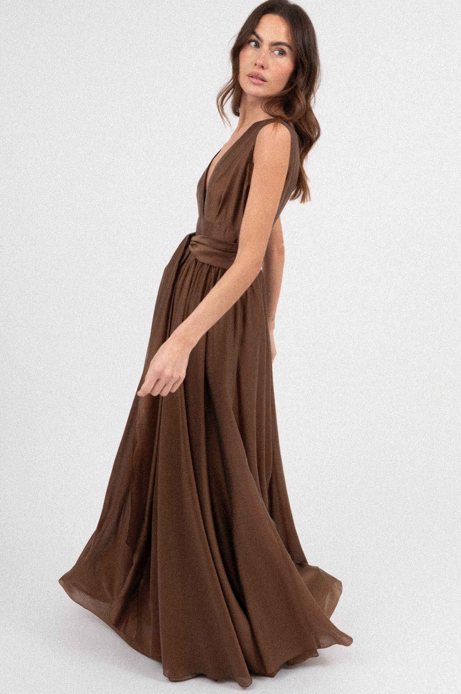 Elegantes Kleid in Schokobraun