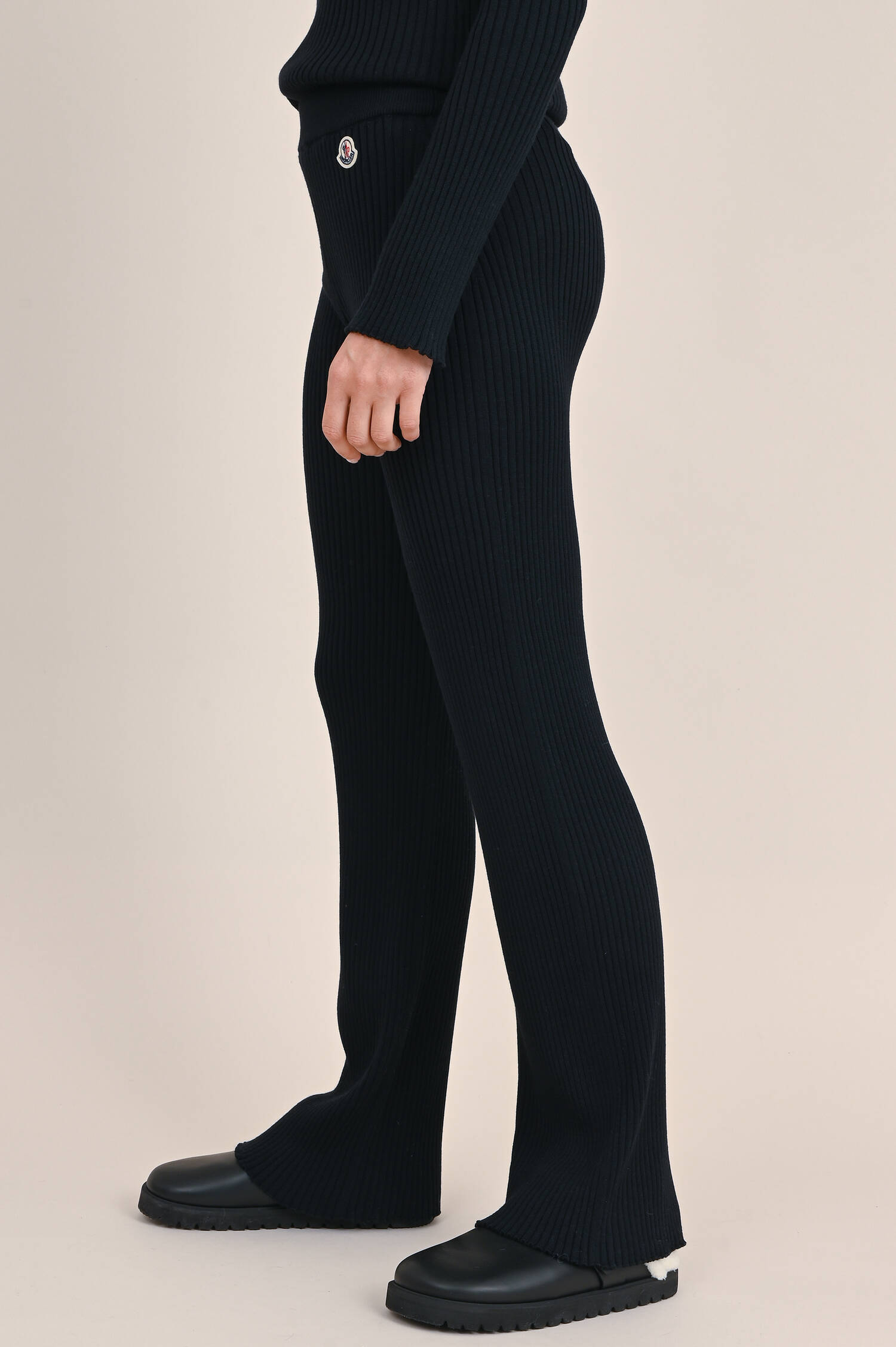 Wollmix Hose in Schwarz