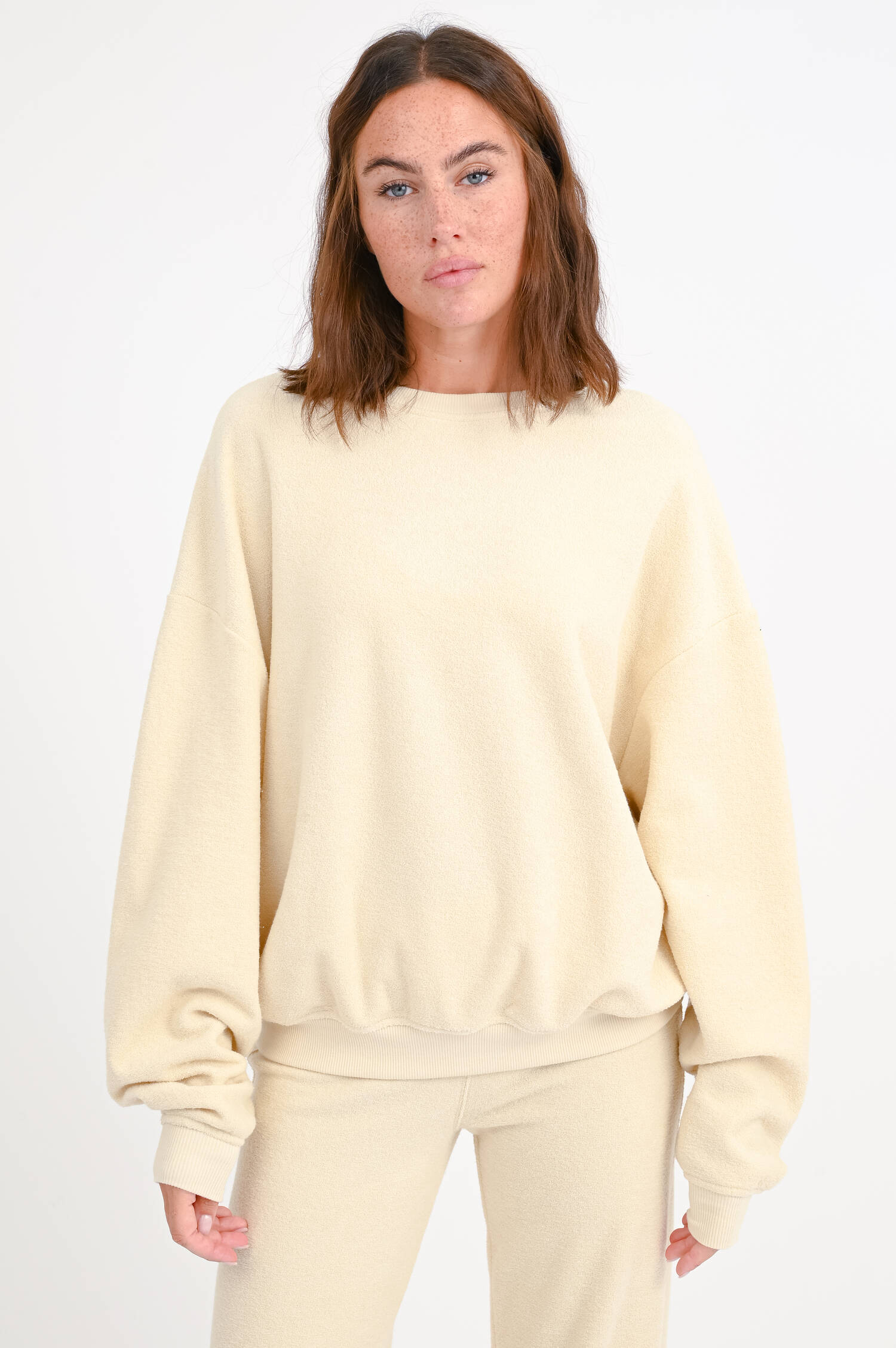 Frottee-Sweatshirt RANA in Creme