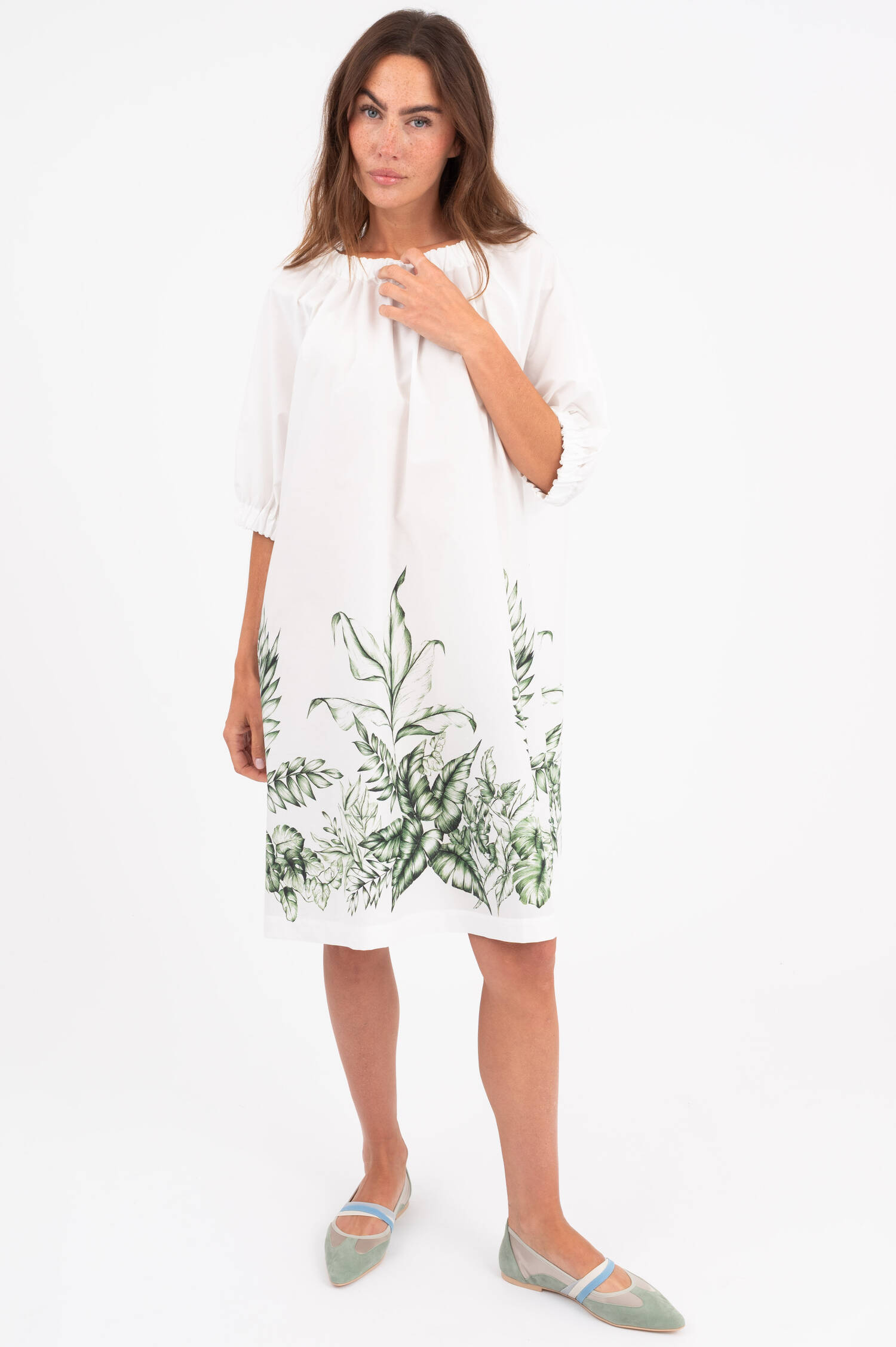 Off-Shoulder Kleid TEIA in Weiß