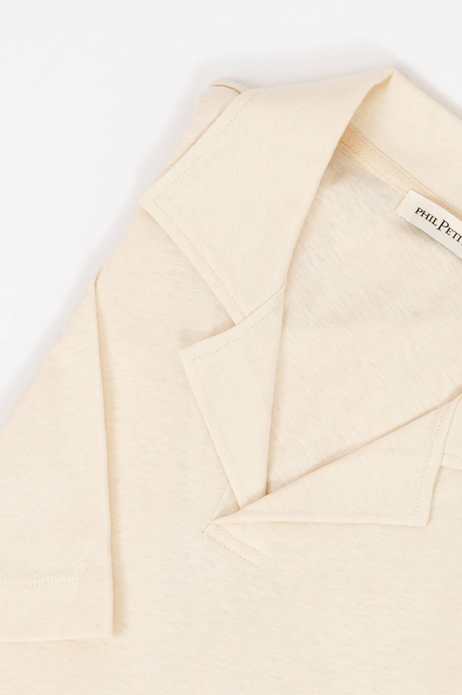 Leinenmix Poloshirt in Natur