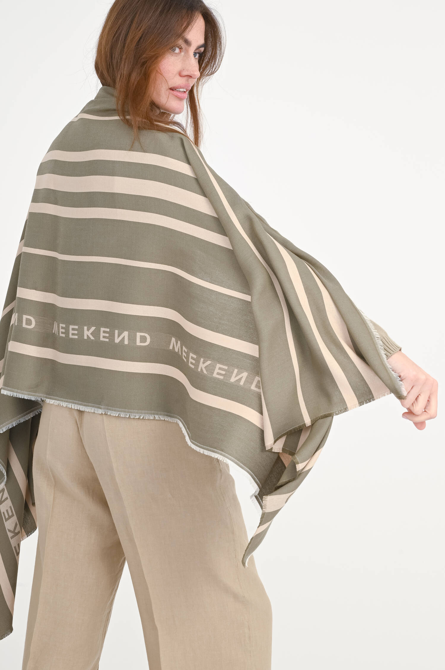 Tuch EUFEMIA in Khaki/Beige Tuch EUFEMIA in Khaki/Beige