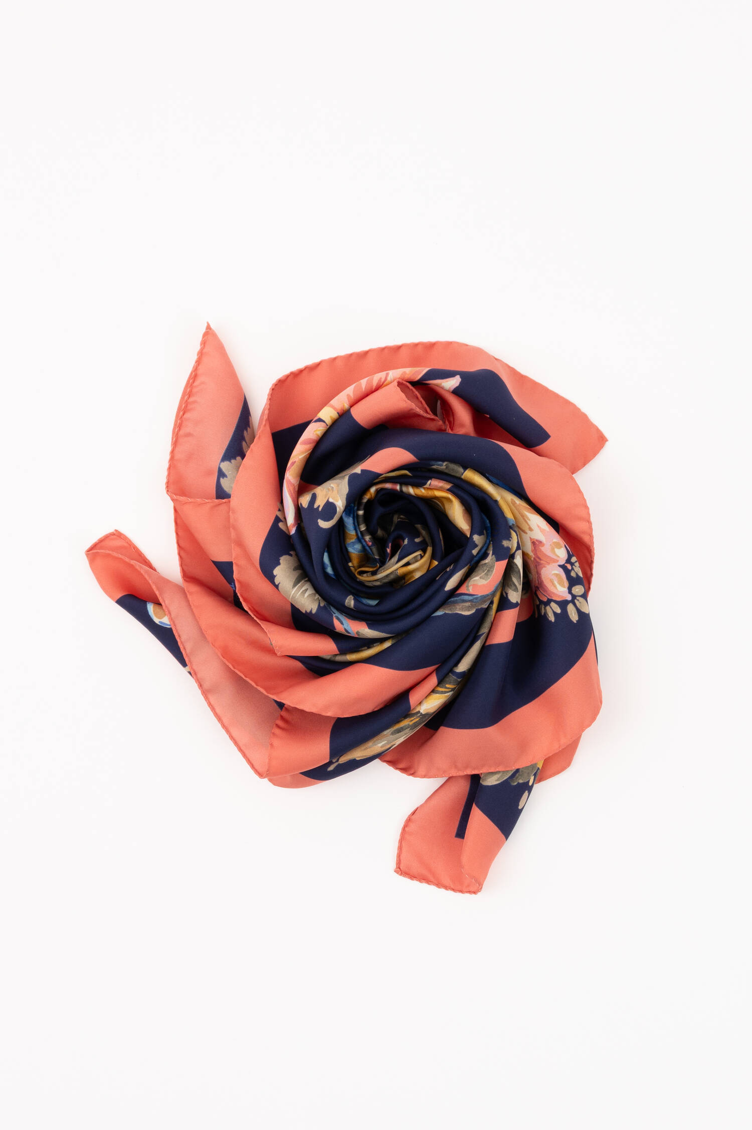 Seidentuch mit Floralem Print in Navy/Multicolor Seidentuch mit Floralem Print in Navy/Multicolor