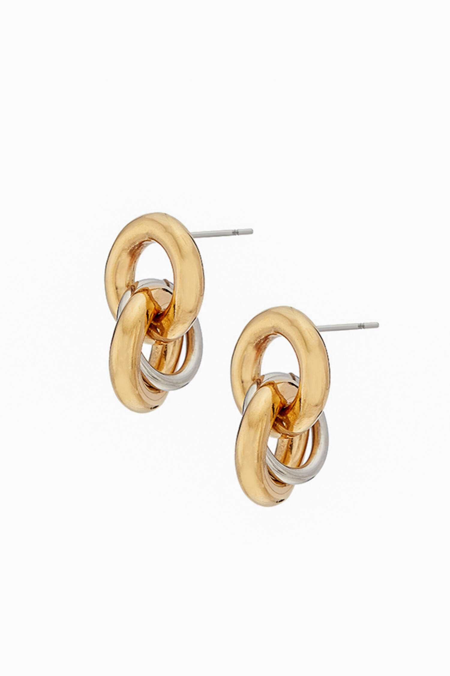 Ohrstecker KUMI LINK in Gold/Silber