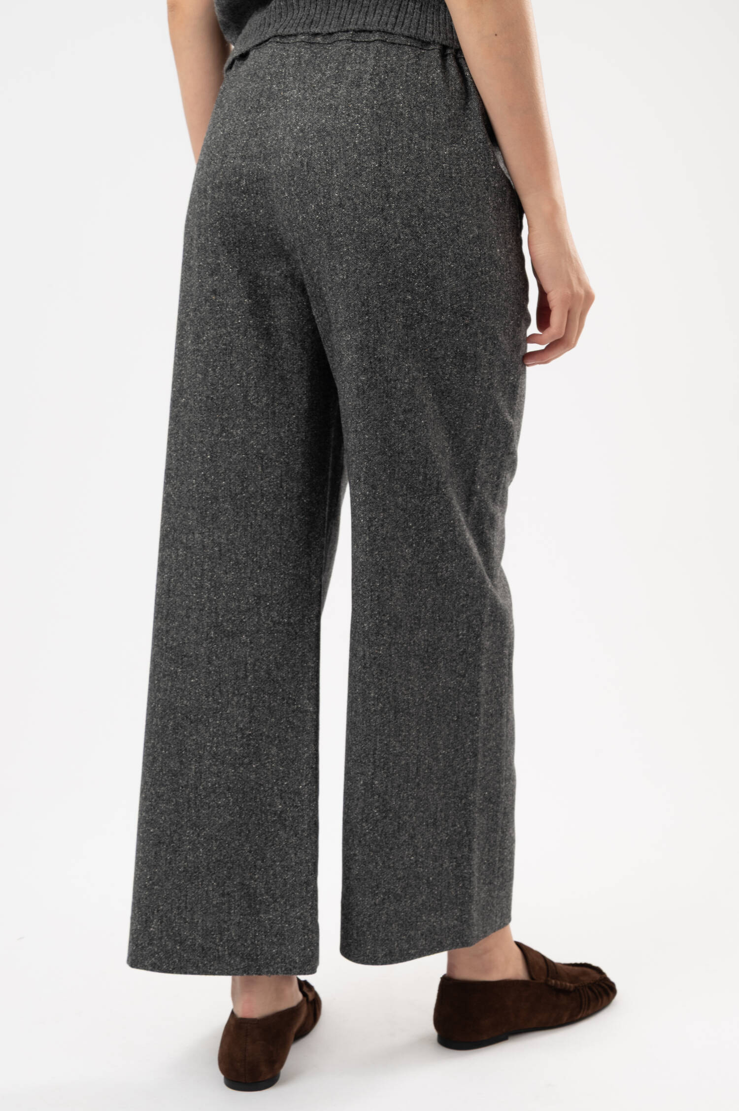 Woll-Mix Hose in Schwarz