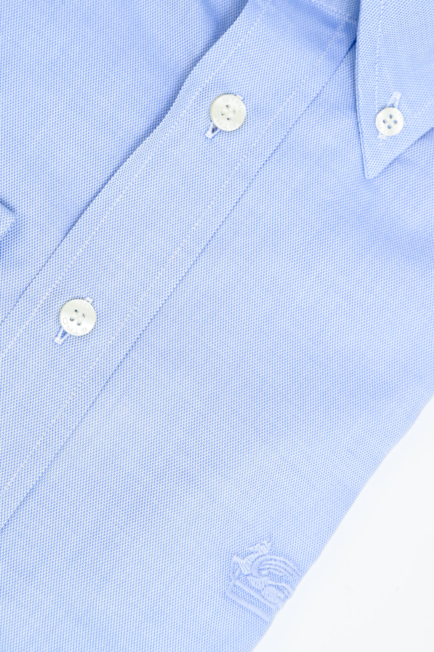 Piqué-Baumwollhemd in Hellblau Piqué-Baumwollhemd in Hellblau