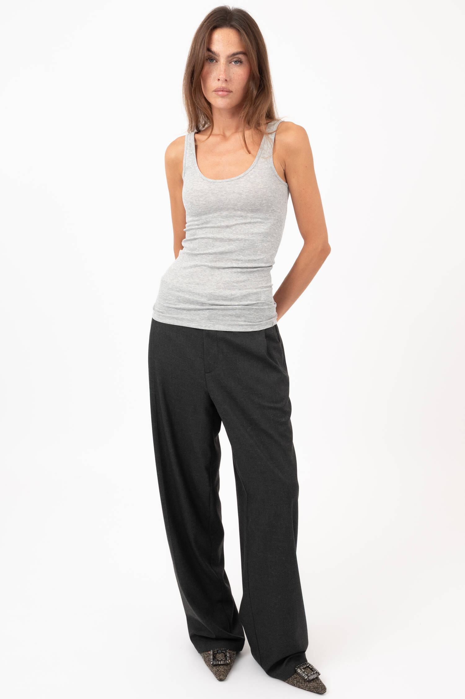 Tanktop SENYRA in Grau meliert