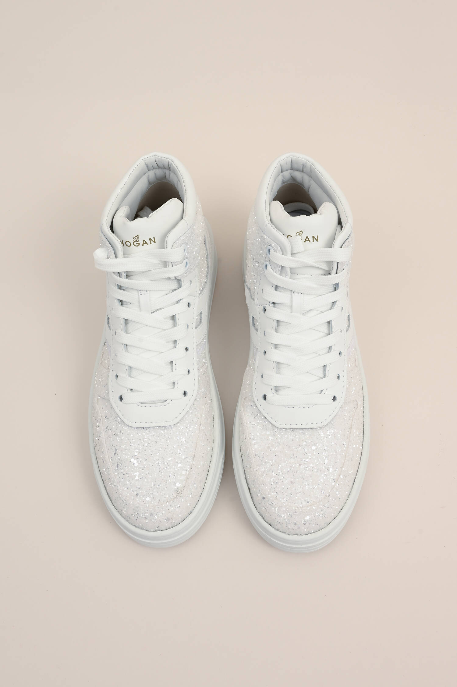 Sneaker H630 in Glitzeroptik in Weiß/Silber