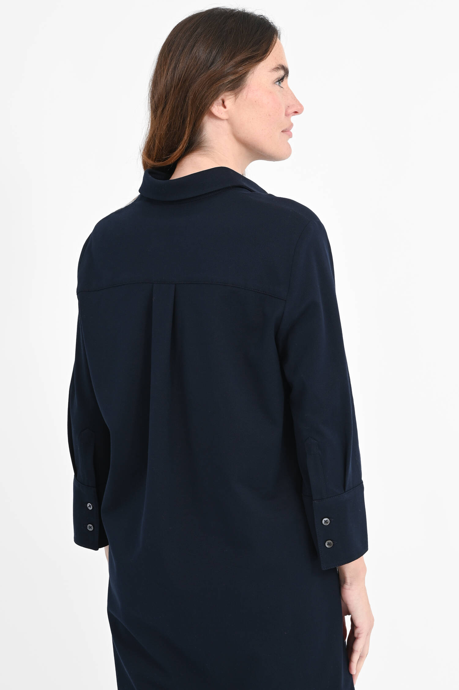 Polokleid mit aufgesetzter Tasche in Blu Navy Polokleid mit aufgesetzter Tasche in Blu Navy