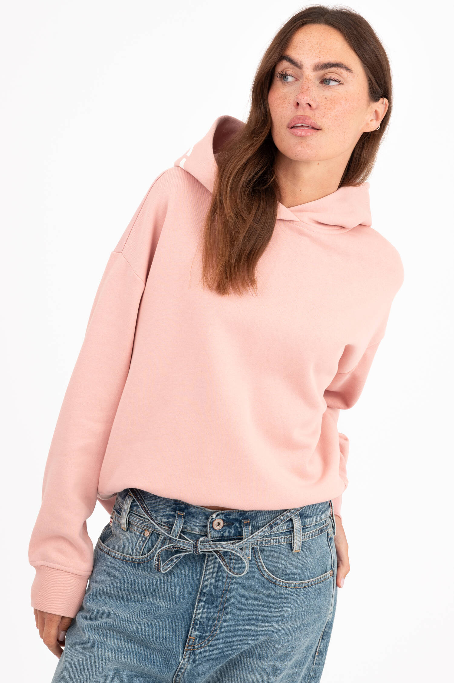 Hoodie mit Logo-Print in Rosa
