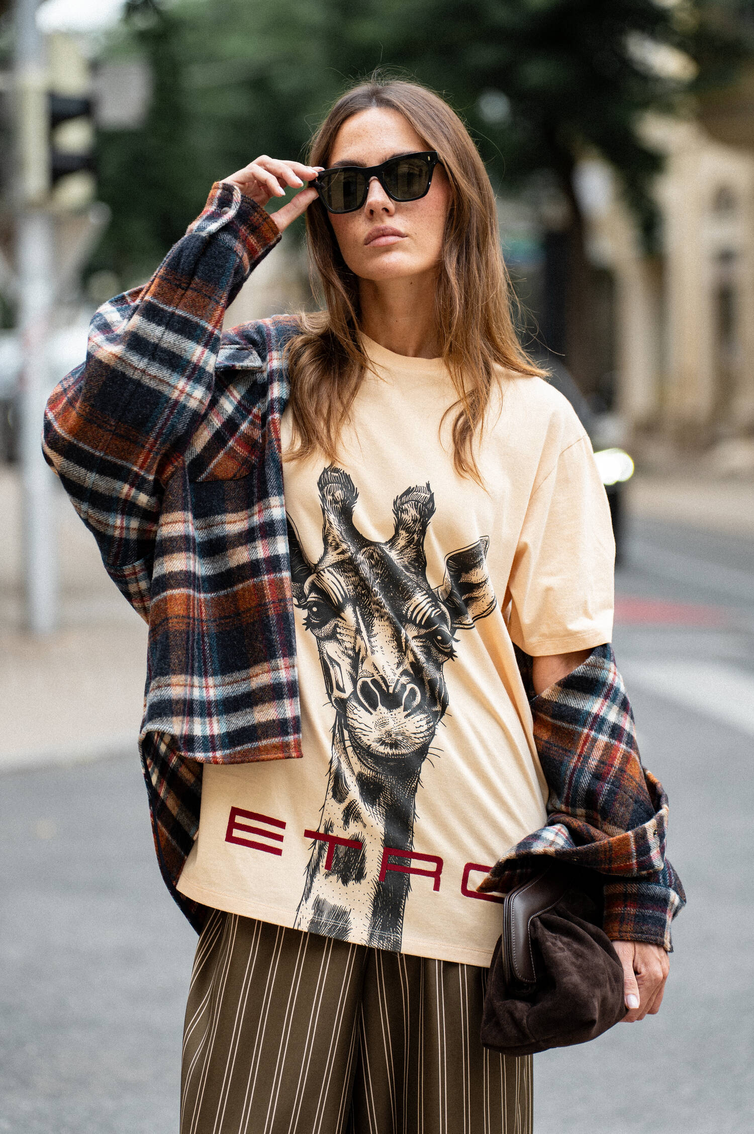 T-Shirt mit Print in Creme