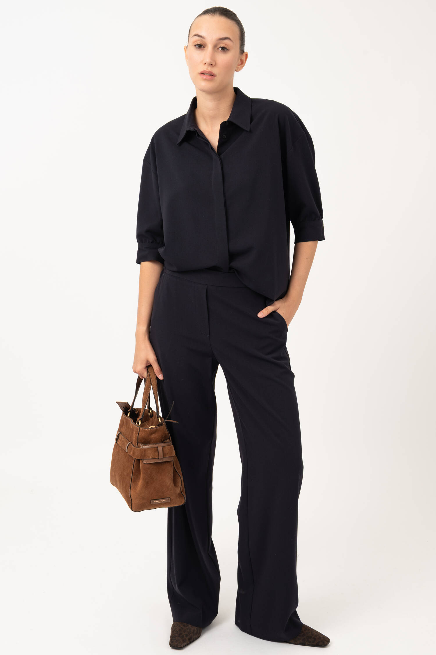 Schlupfhose in Navy