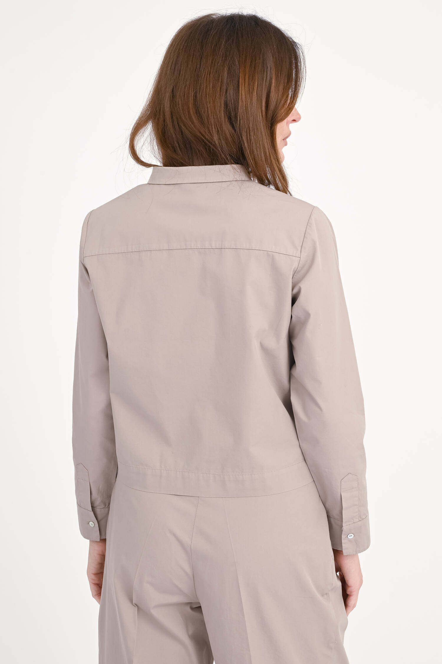 Jacke/Bluse aus Baumwolle in Taupe Jacke/Bluse aus Baumwolle in Taupe