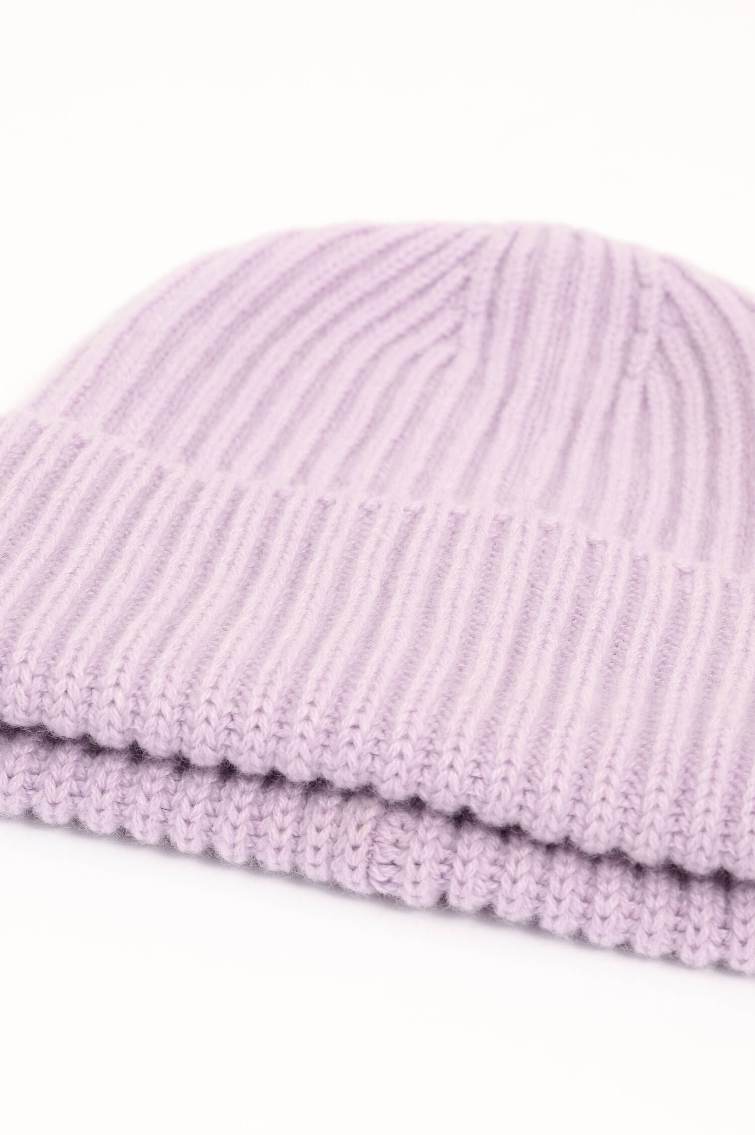 Mütze aus Cashmere in Violett