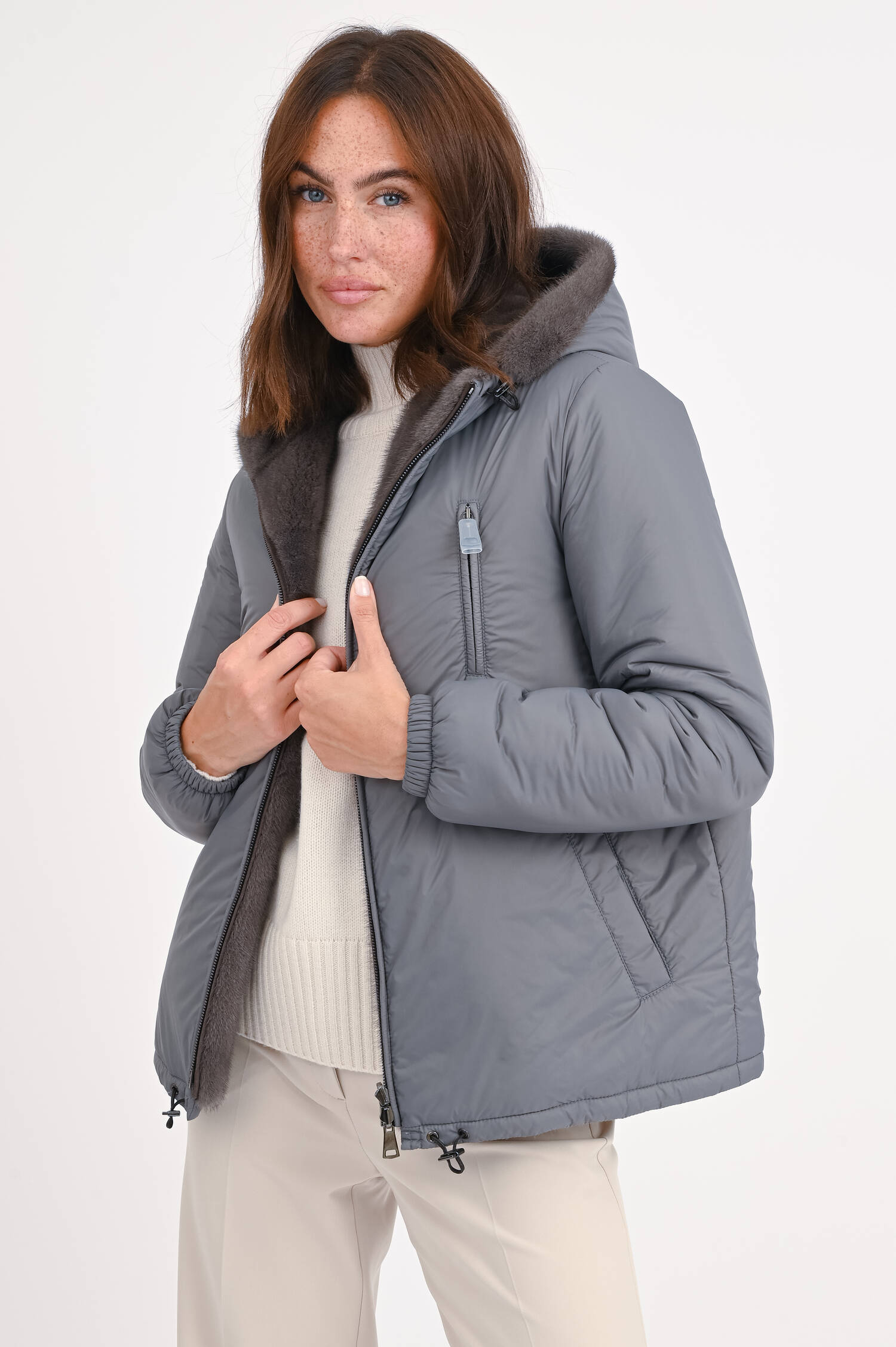 Jacke aus Nerz in Braun Jacke aus Nerz in Braun