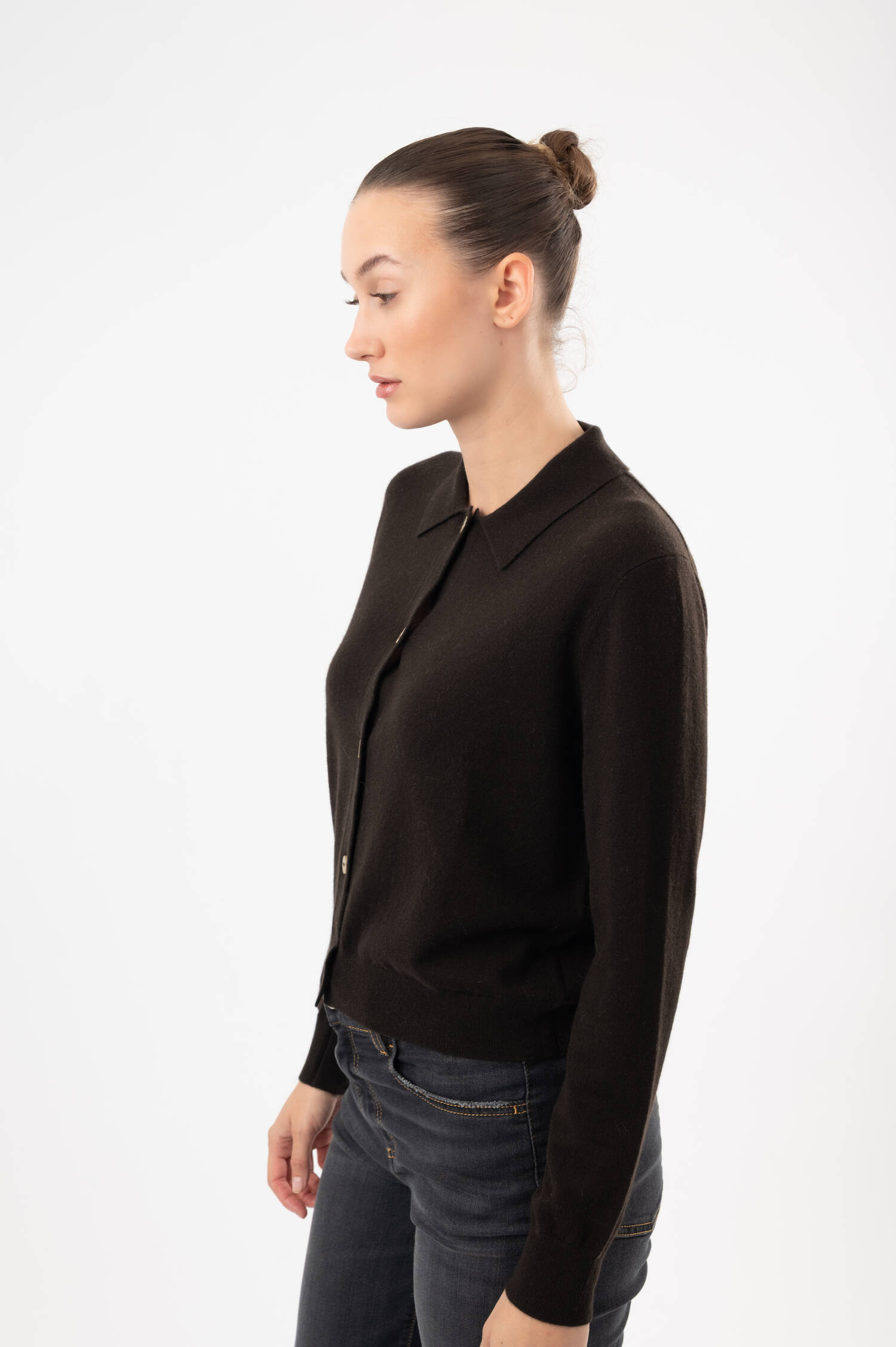 Cashmere-Strickjacke WREXHAM in Dunkelbraun Cashmere-Strickjacke WREXHAM in Dunkelbraun