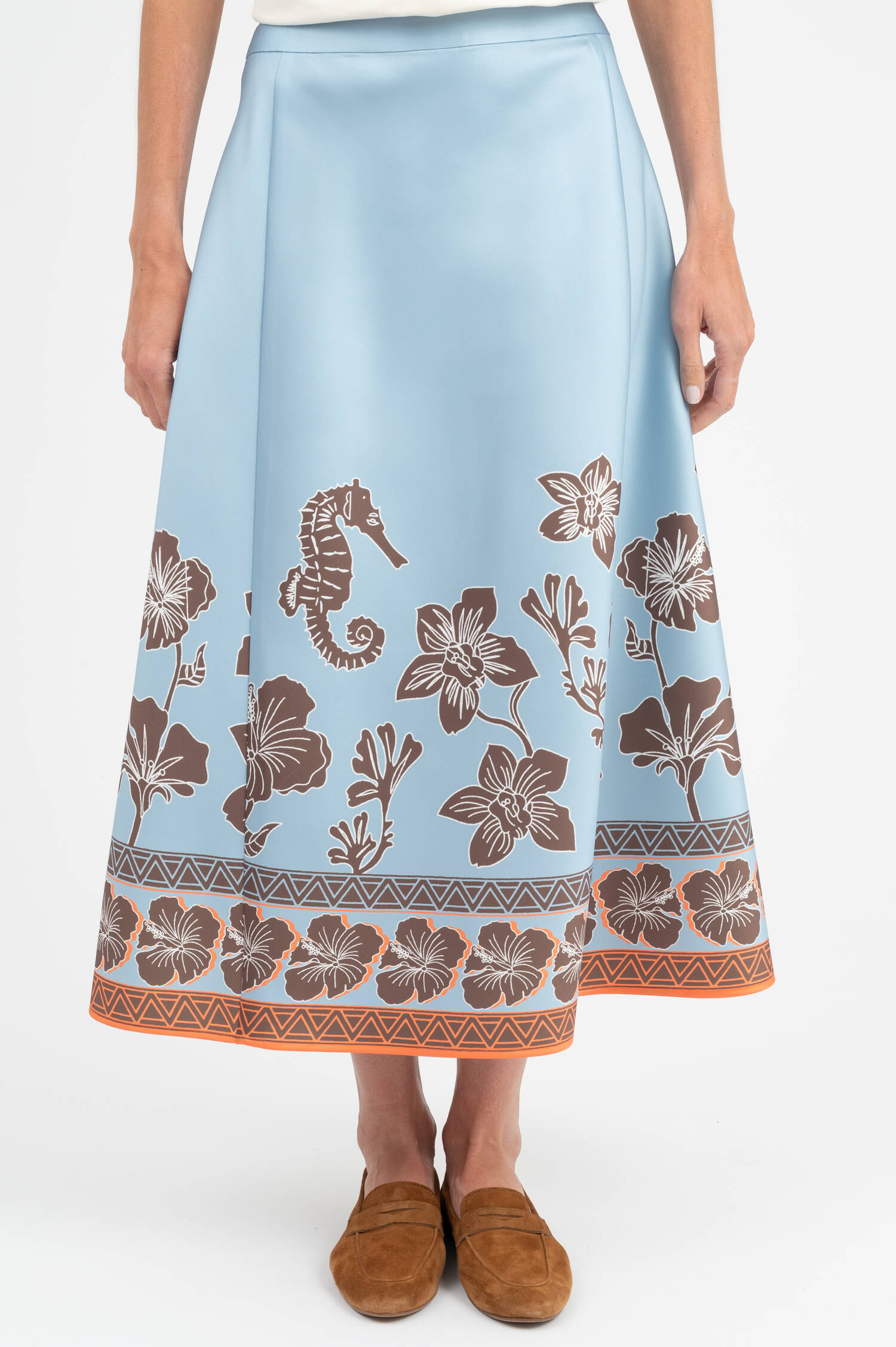 Rock mit Print in Hellblau Rock mit Print in Hellblau