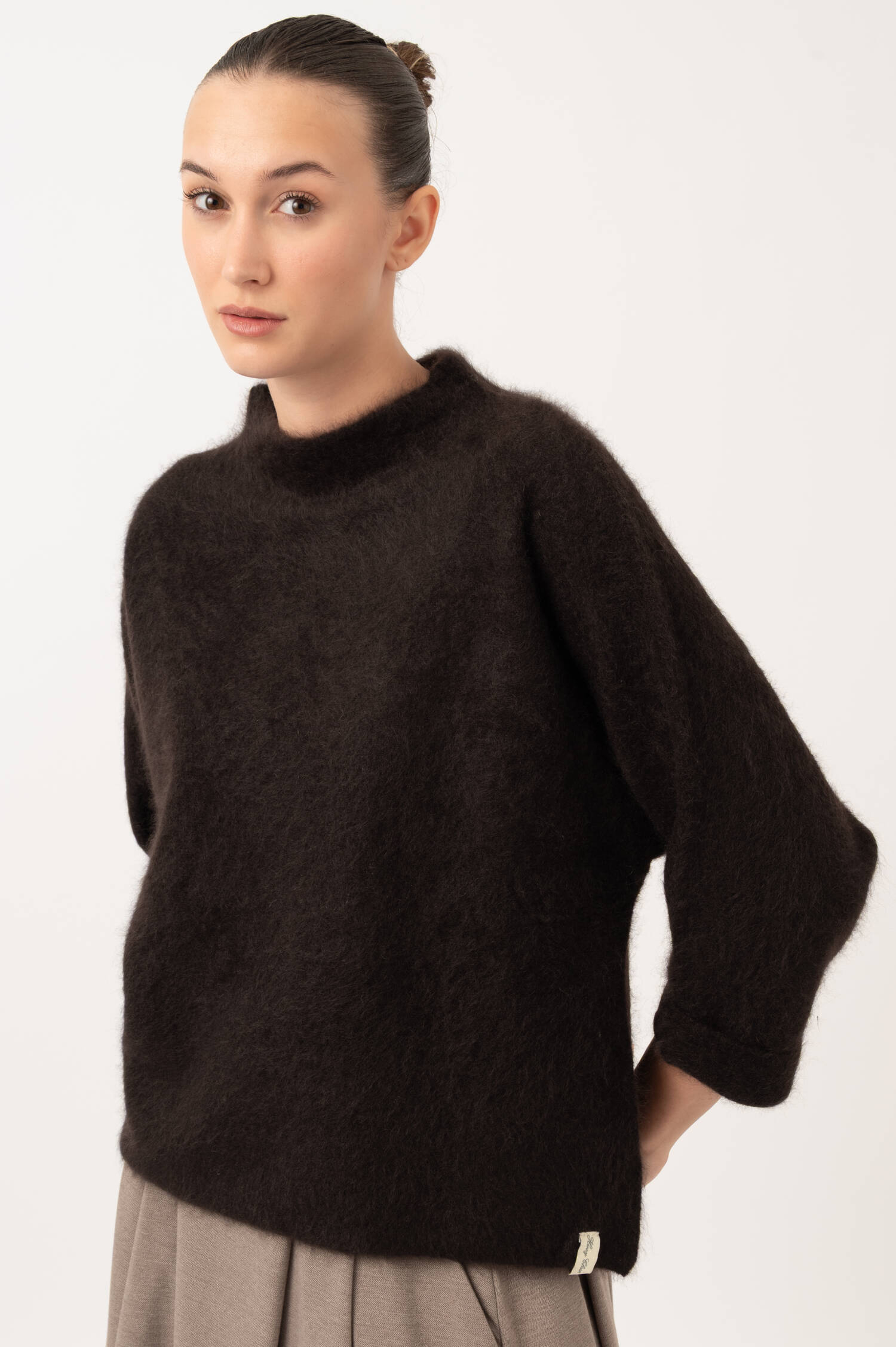 Hairy Cashmere Pullover in Braun Hairy Cashmere Pullover in Braun