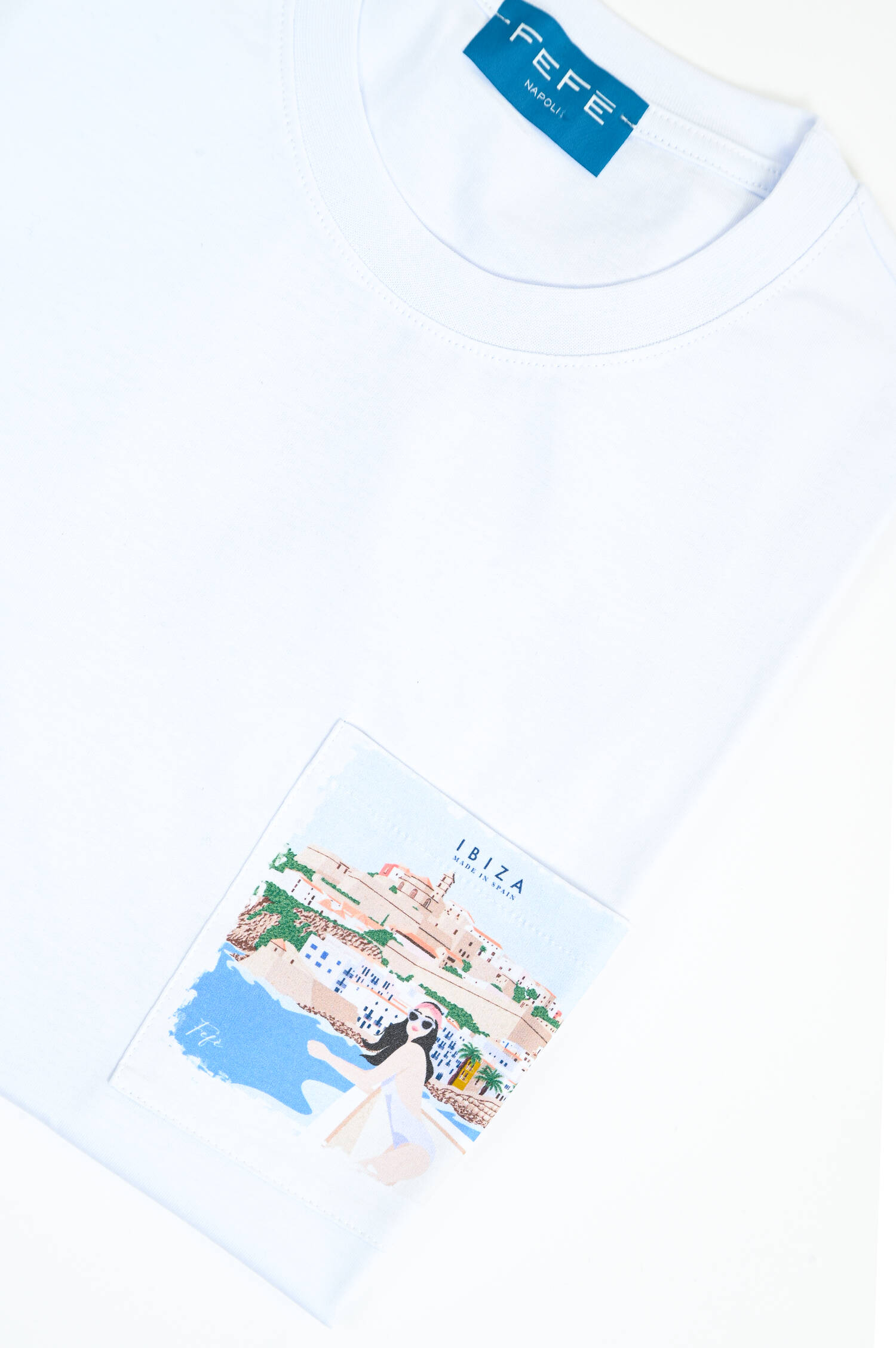 Shirt mit Brusttasche IBIZIA in Weiß/Multicolor Shirt mit Brusttasche IBIZIA in Weiß/Multicolor