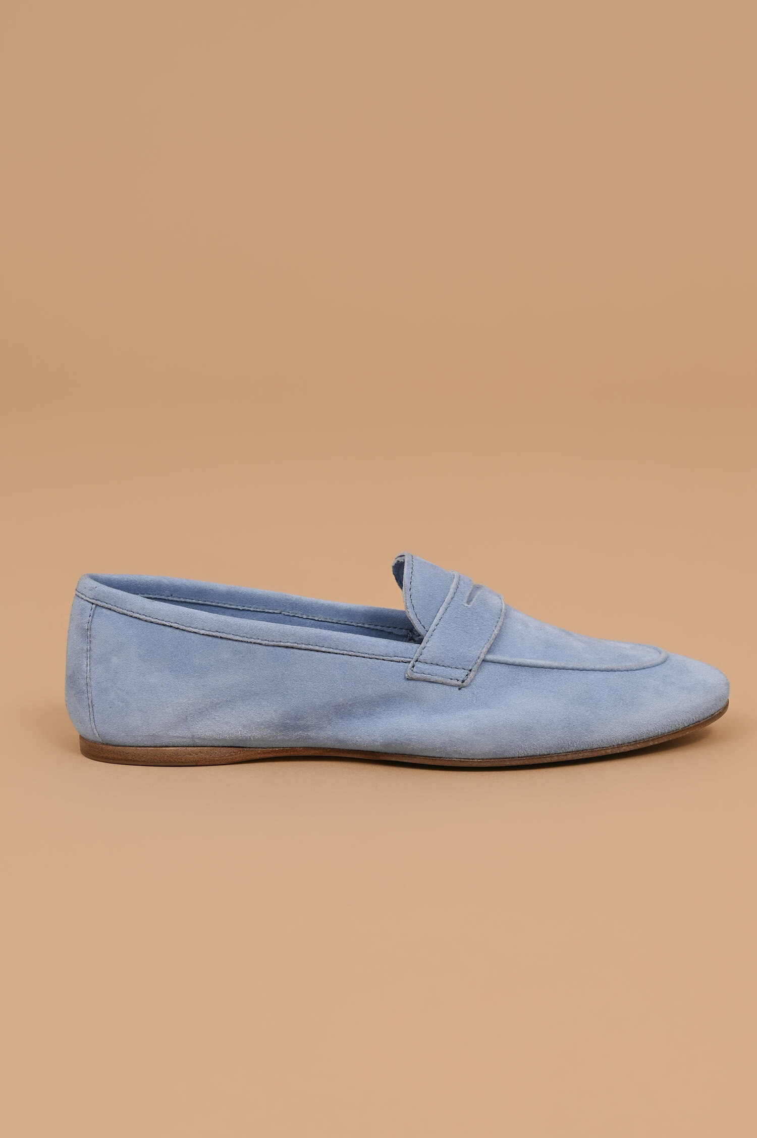 Veloursleder-Loafer in Hellblau Veloursleder-Loafer in Hellblau