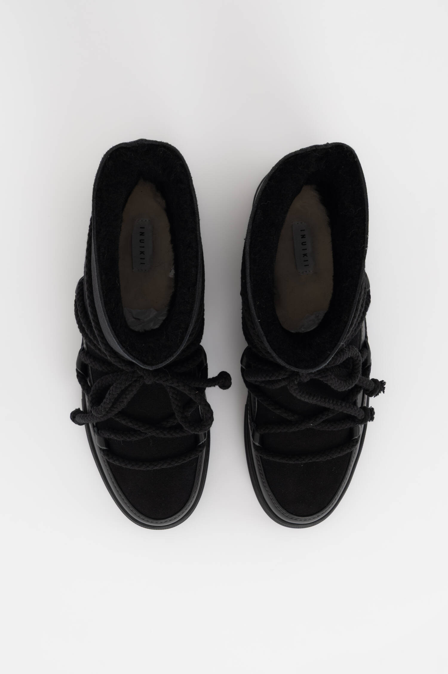 Lammfell-Schneeschuhe CLASSIC in Schwarz