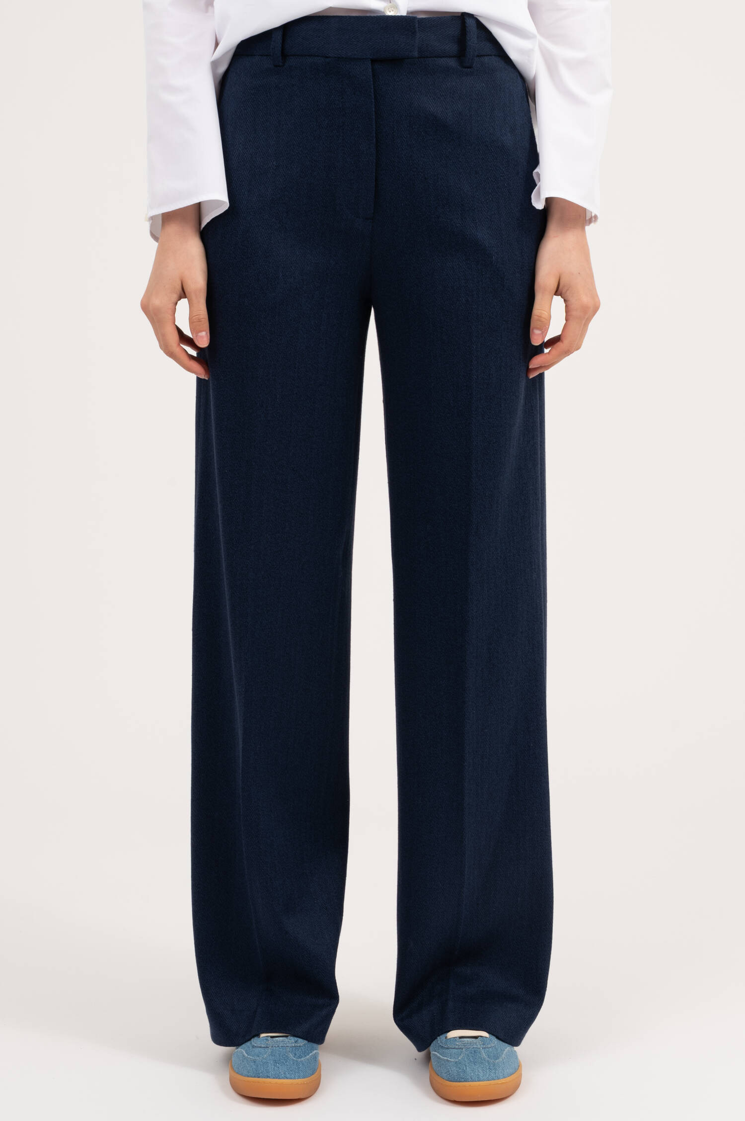 Wide Leg Hose in Dunkelblau Wide Leg Hose in Dunkelblau