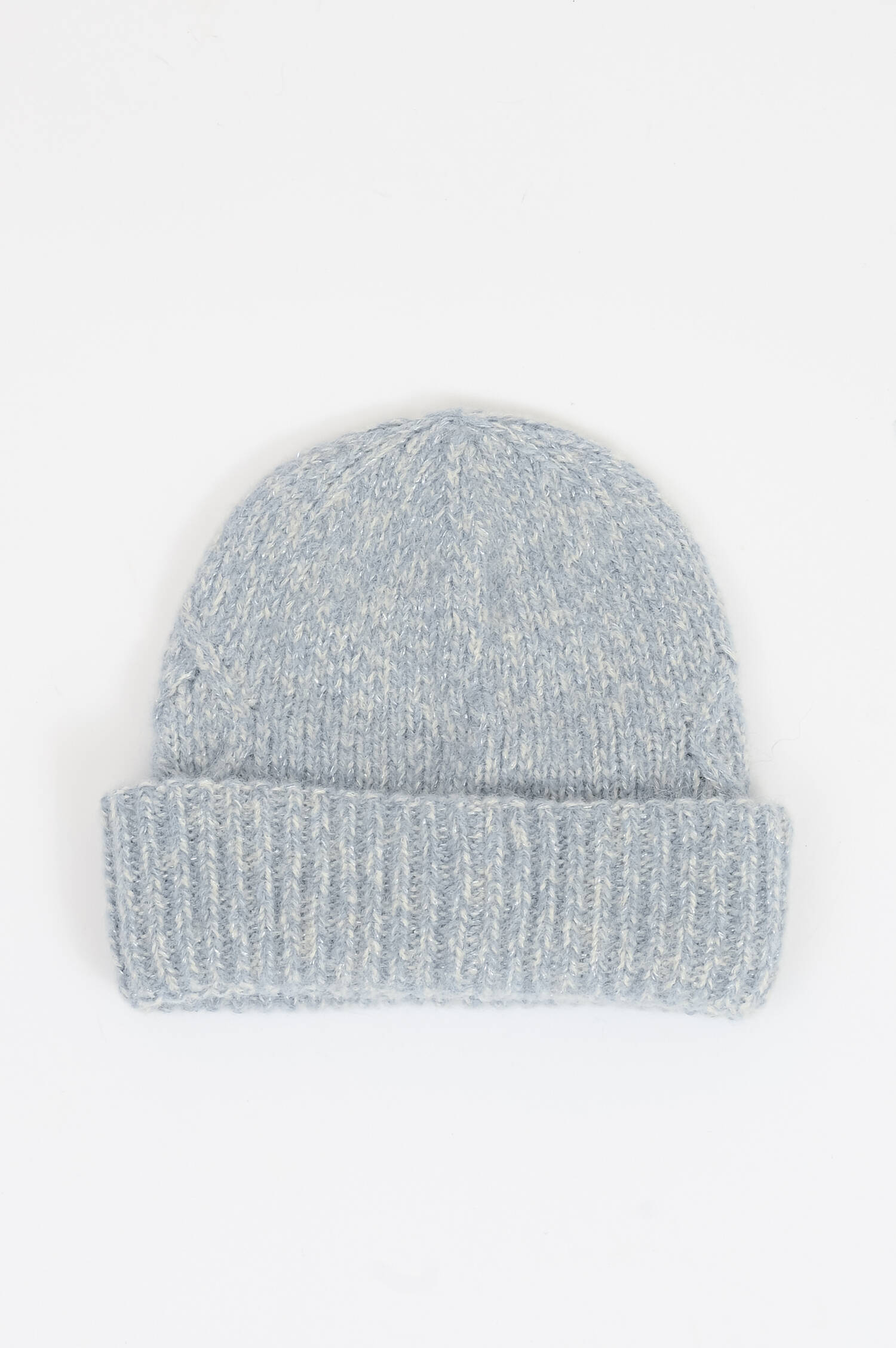 Mütze aus Alpaka-Mix im Zopfstrick Design in Grau