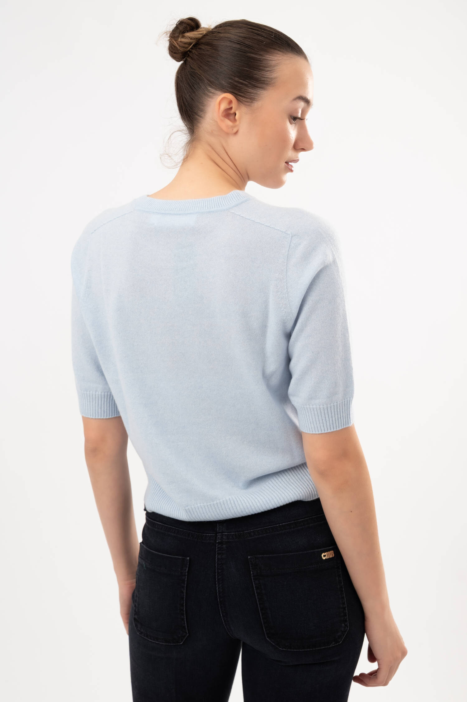 Cashmere-Strickshirt EVIE in Hellblau Cashmere-Strickshirt EVIE in Hellblau