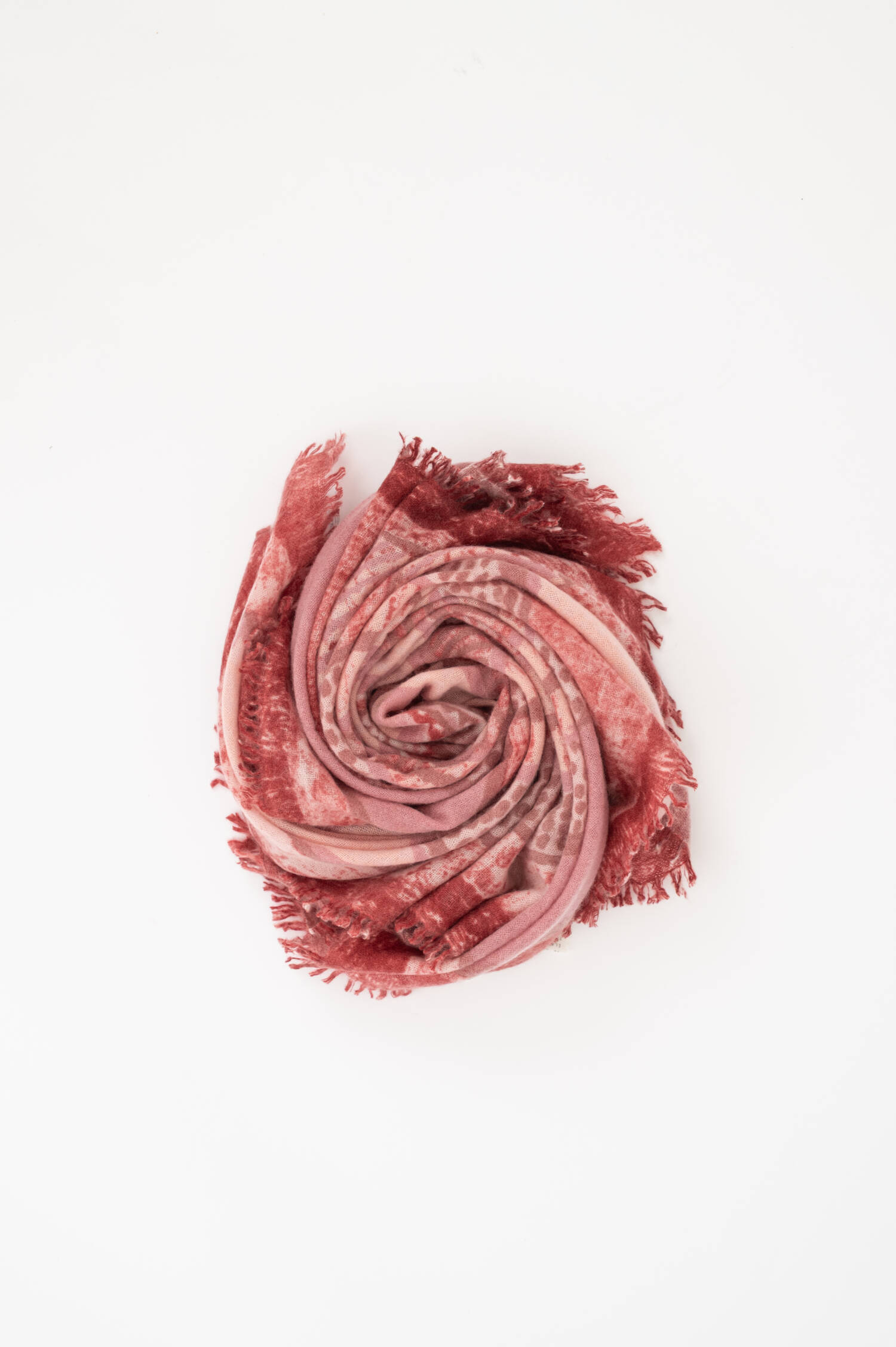Cashmere-Tuch mit Fantasy-Print in Rosa Cashmere-Tuch mit Fantasy-Print in Rosa