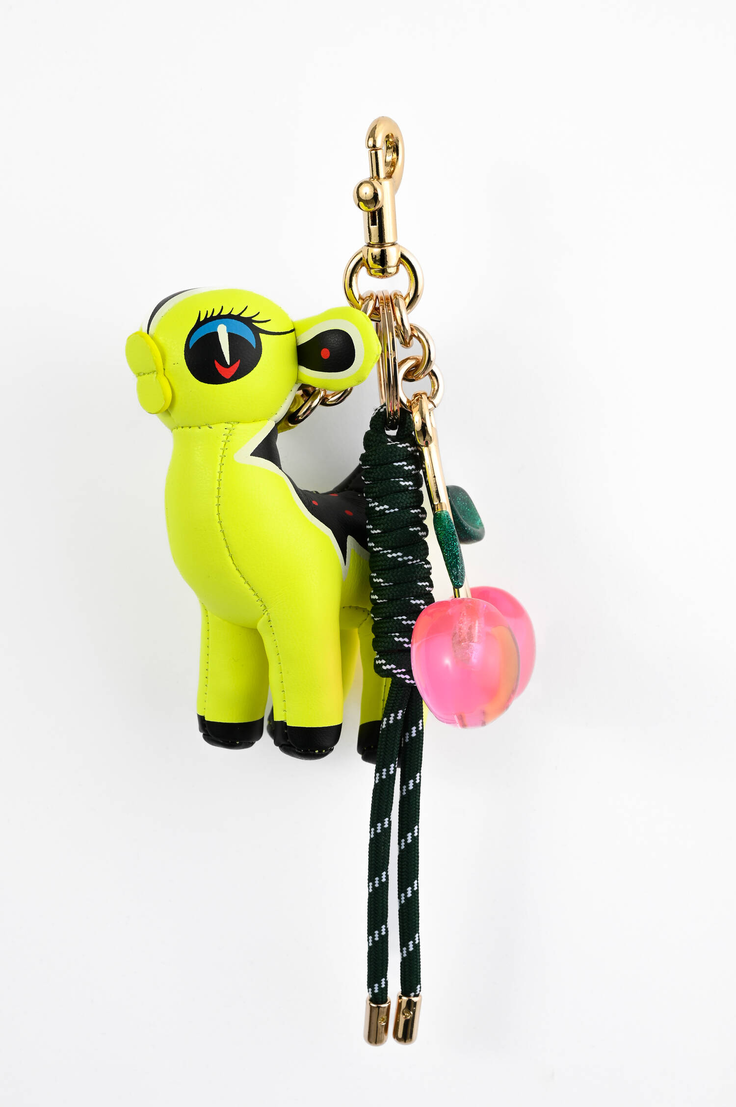 Bambi Taschenanhänger in Neongelb 