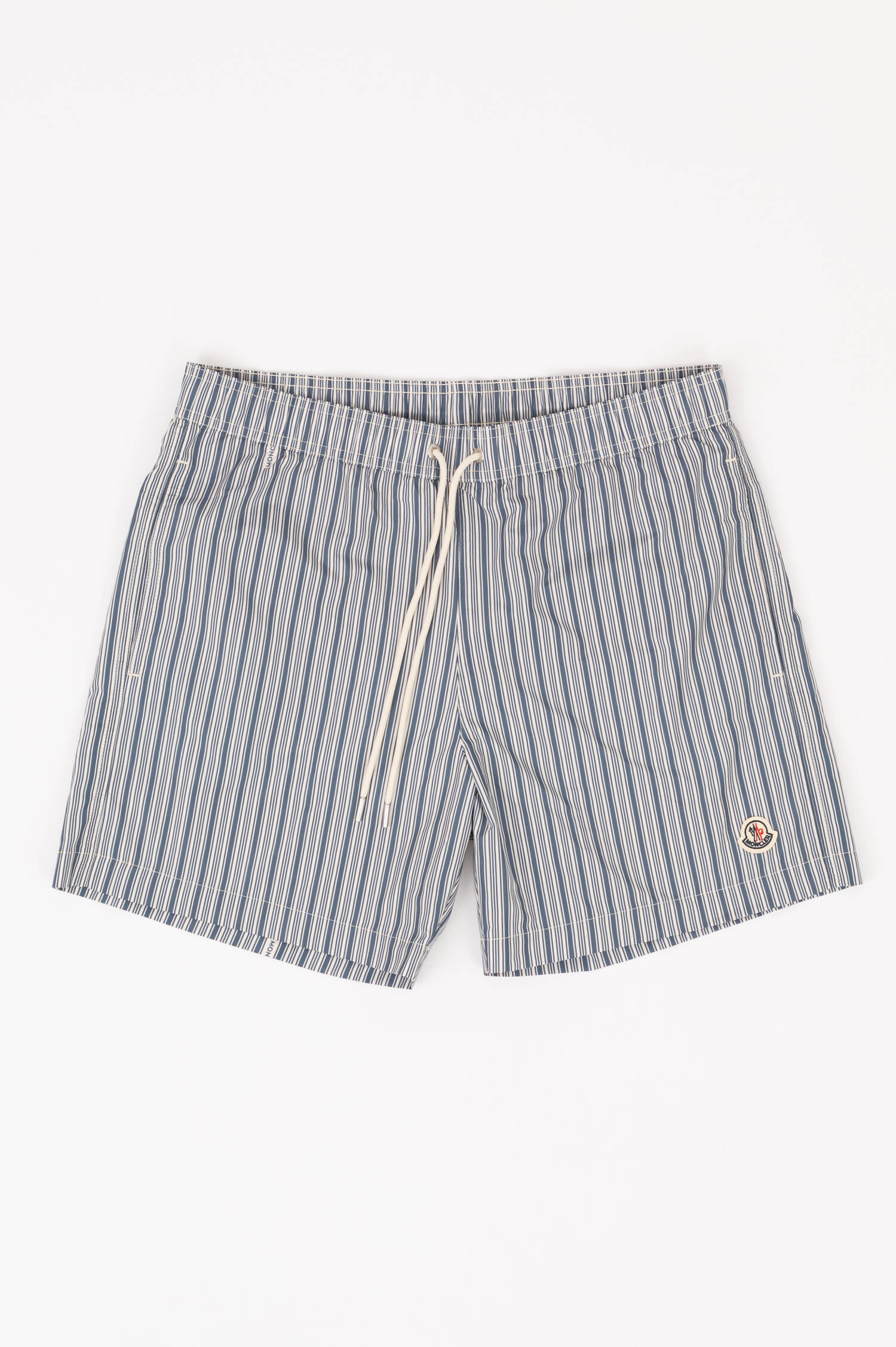 Badehose in Weiß/Blau gestreift