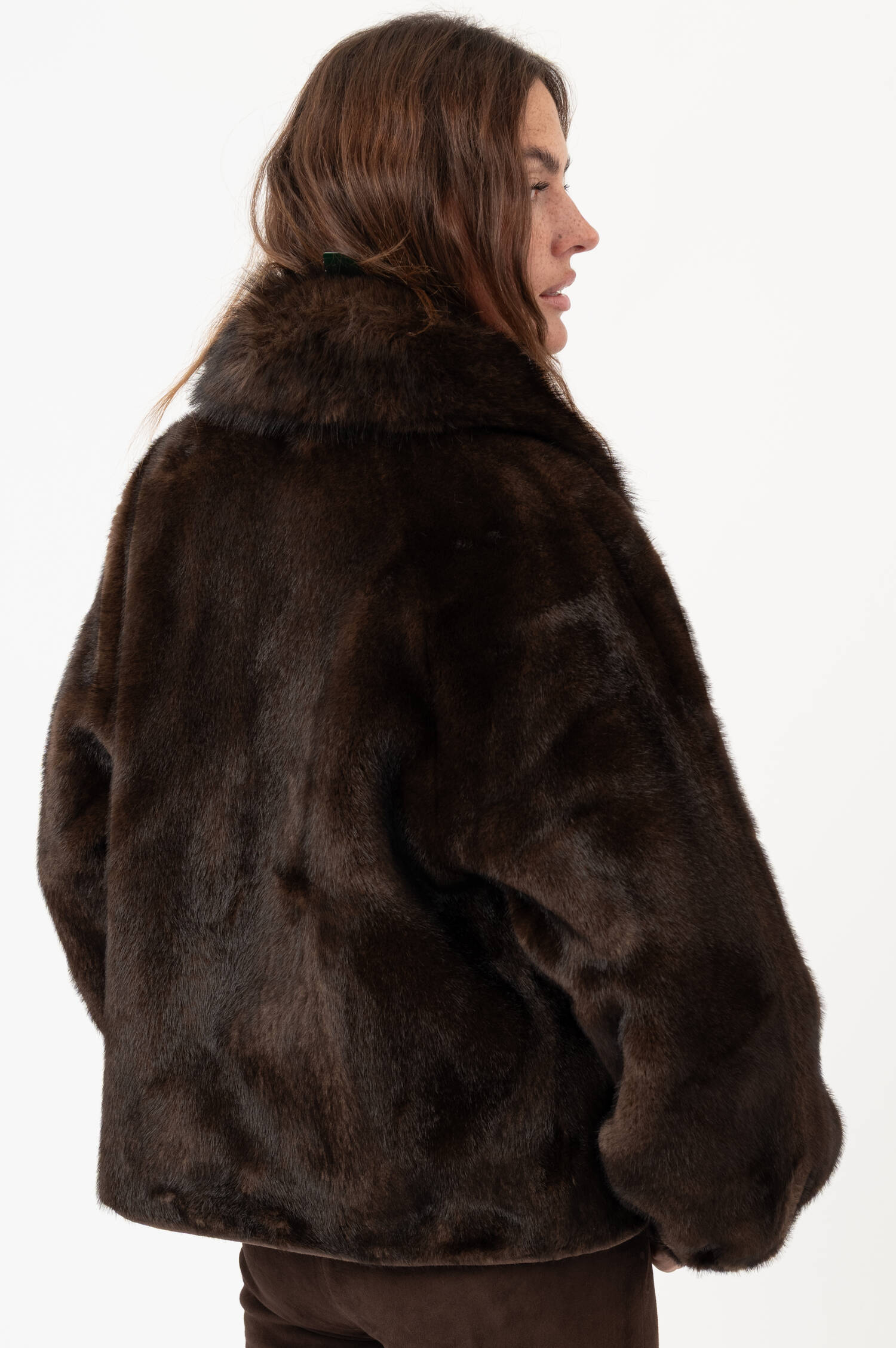 Faux-Fur-Jacke MINK in Braun Faux-Fur-Jacke MINK in Braun