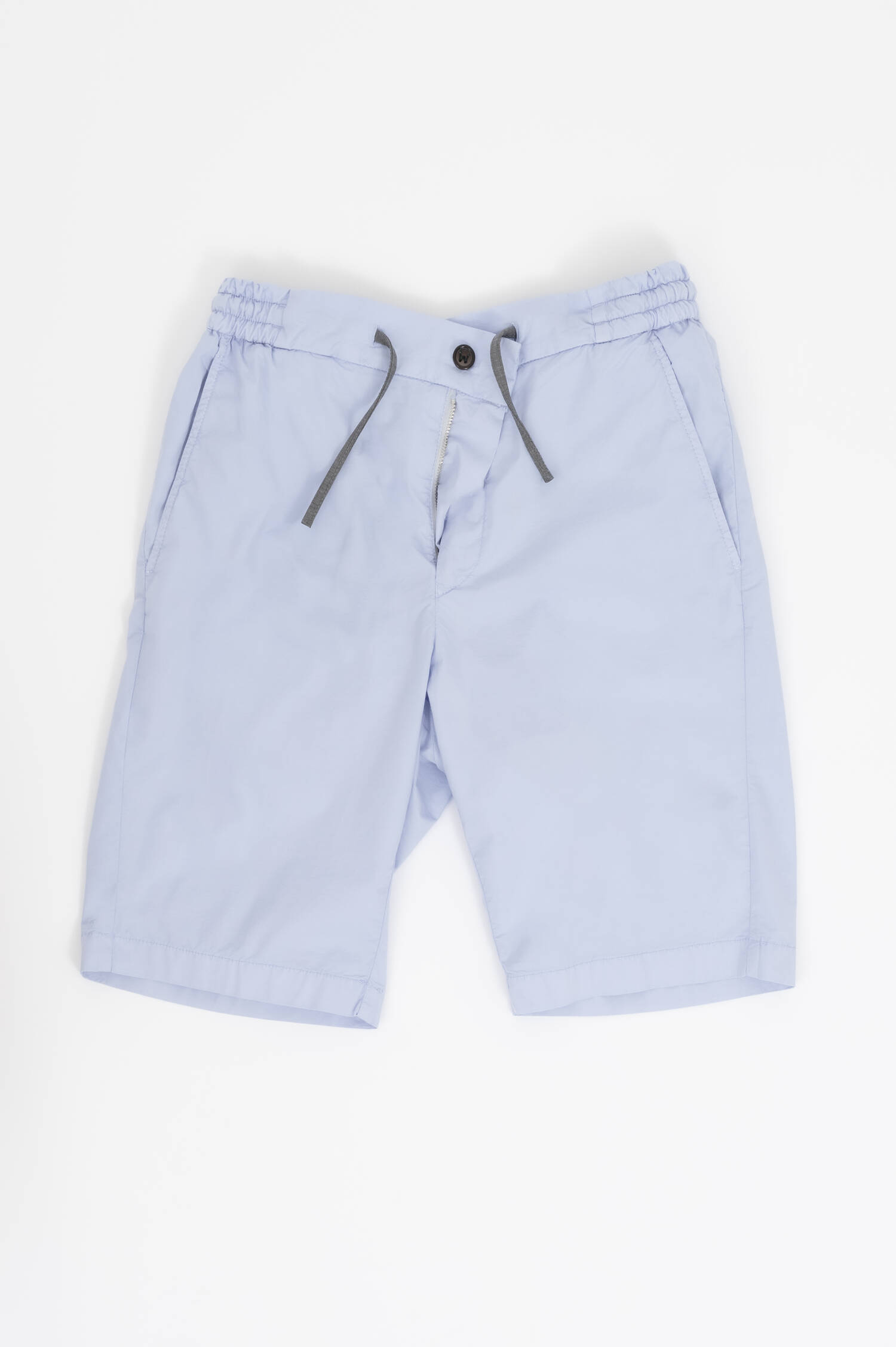 Bermuda-Shorts aus Baumwoll-Mix in Pastellblau
