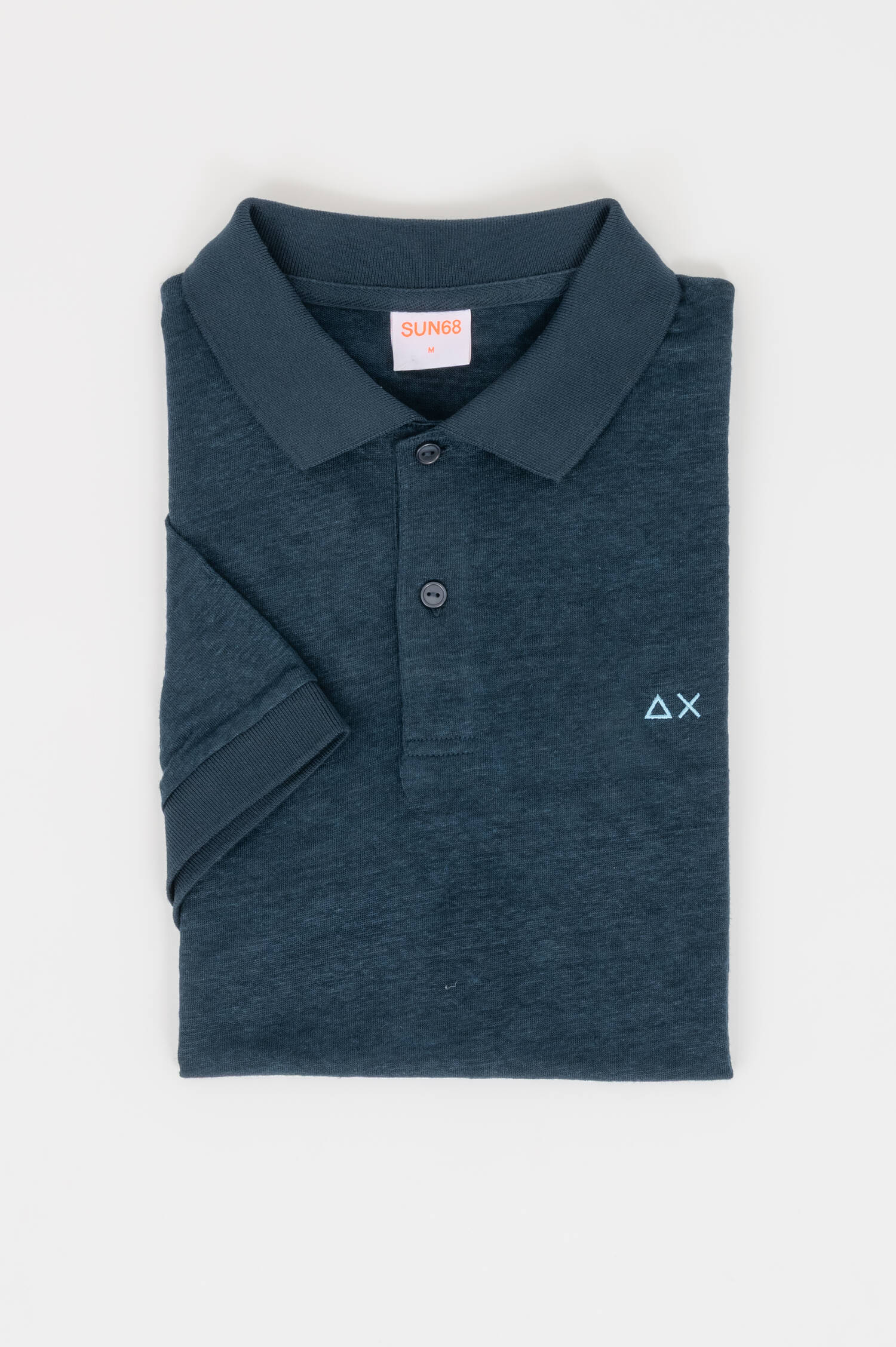 Poloshirt aus Leinen in Navy