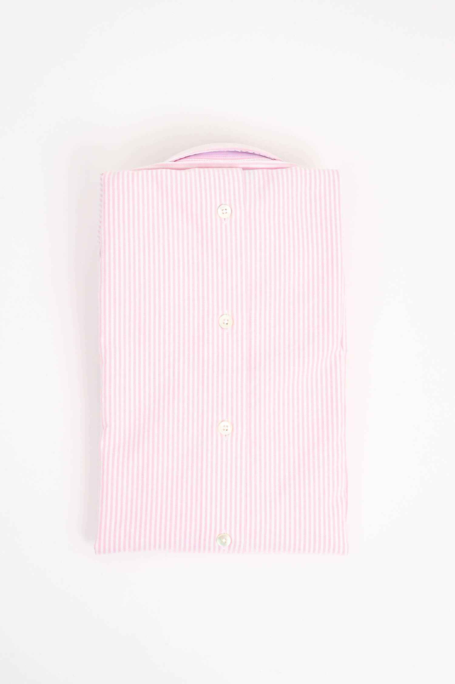 Gestreiftes Oxford Hemd in Weiß/Rosa