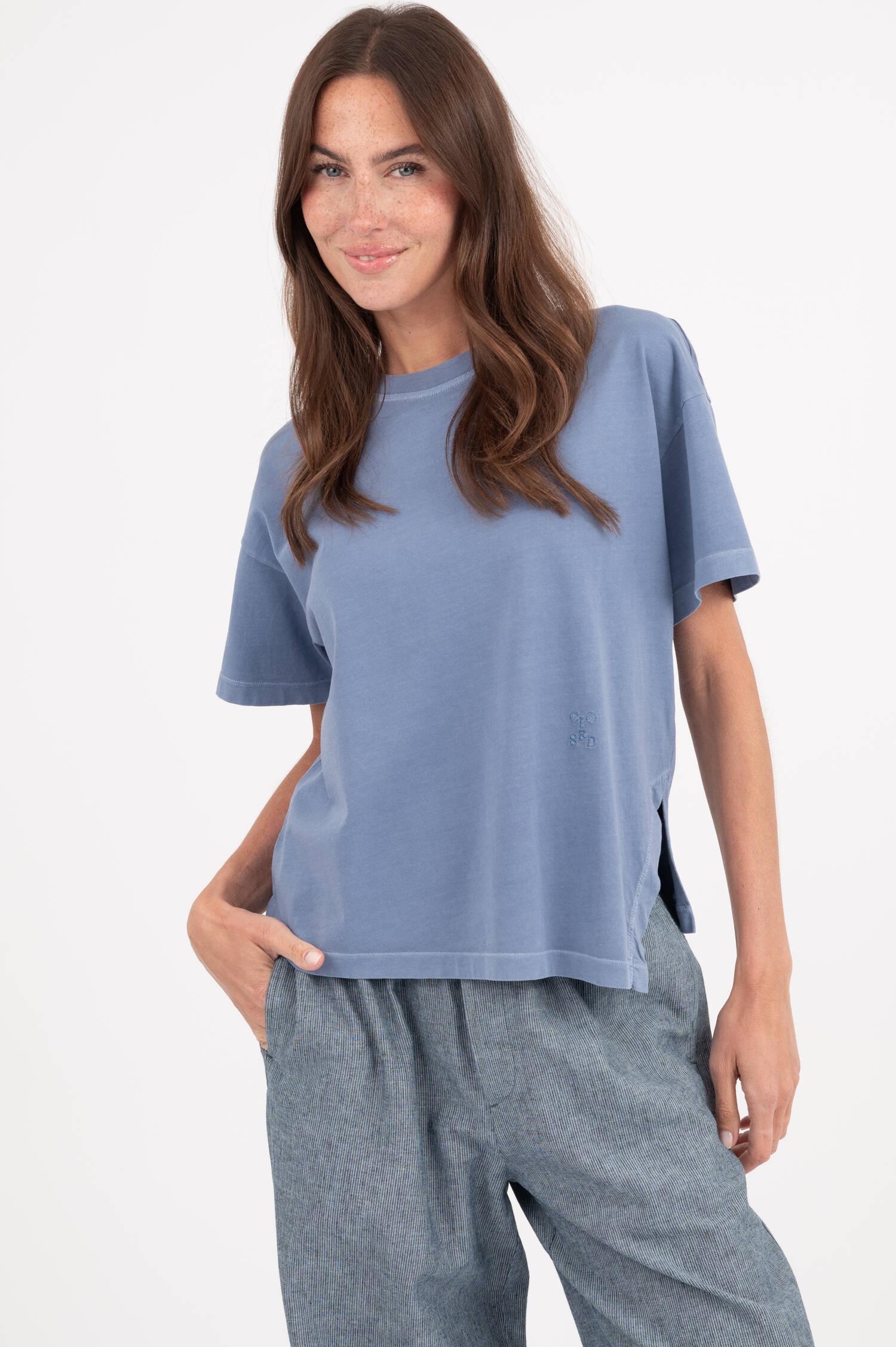 Oversize T-Shirt in Blaugrau Oversize T-Shirt in Blaugrau